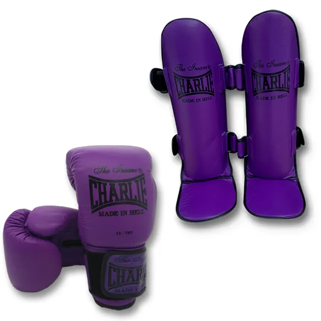 charlie-boxing-pack-m-kick-purple-guantes-y-espinillera image 1