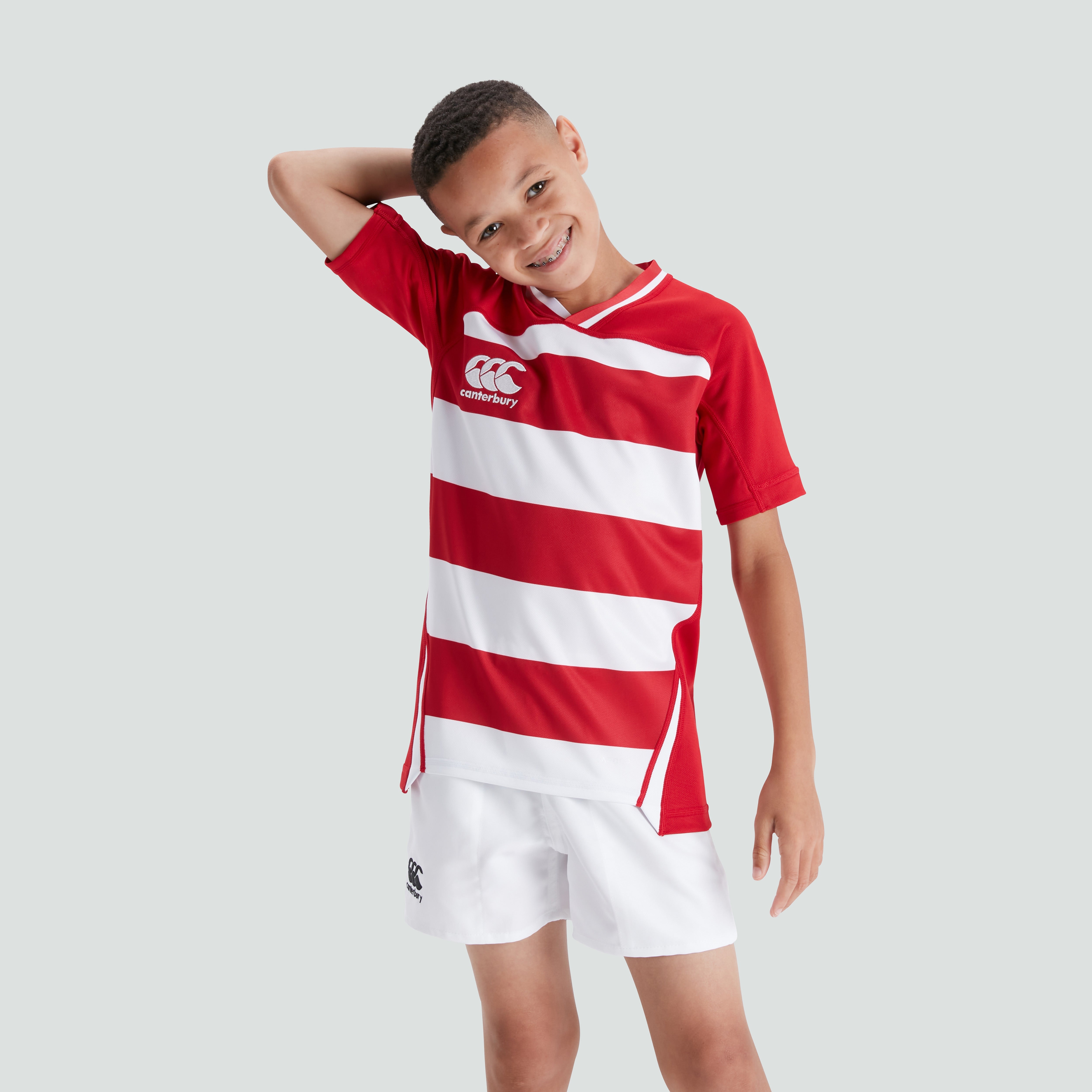 canterbury-junior-unisex-vapodri-evader-hooped-jersey-rojo image 1