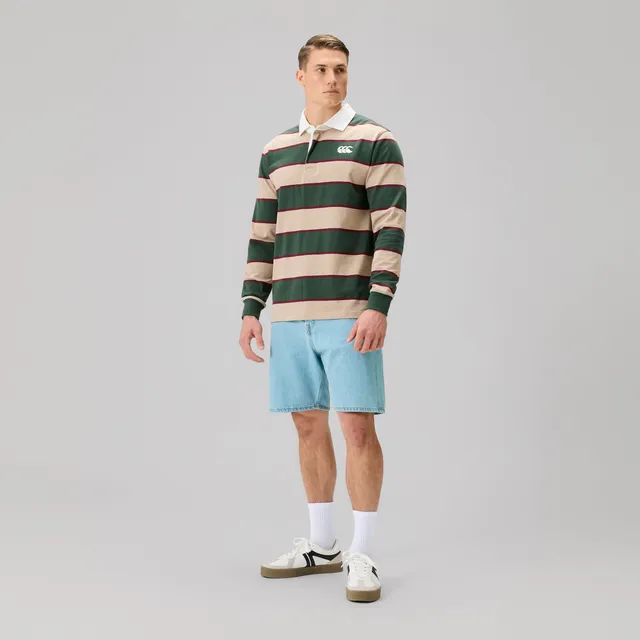 camiseta-de-rugby-canterbury-fundamentals-stripe-rugby-jersey-verde-para-hombre image 1