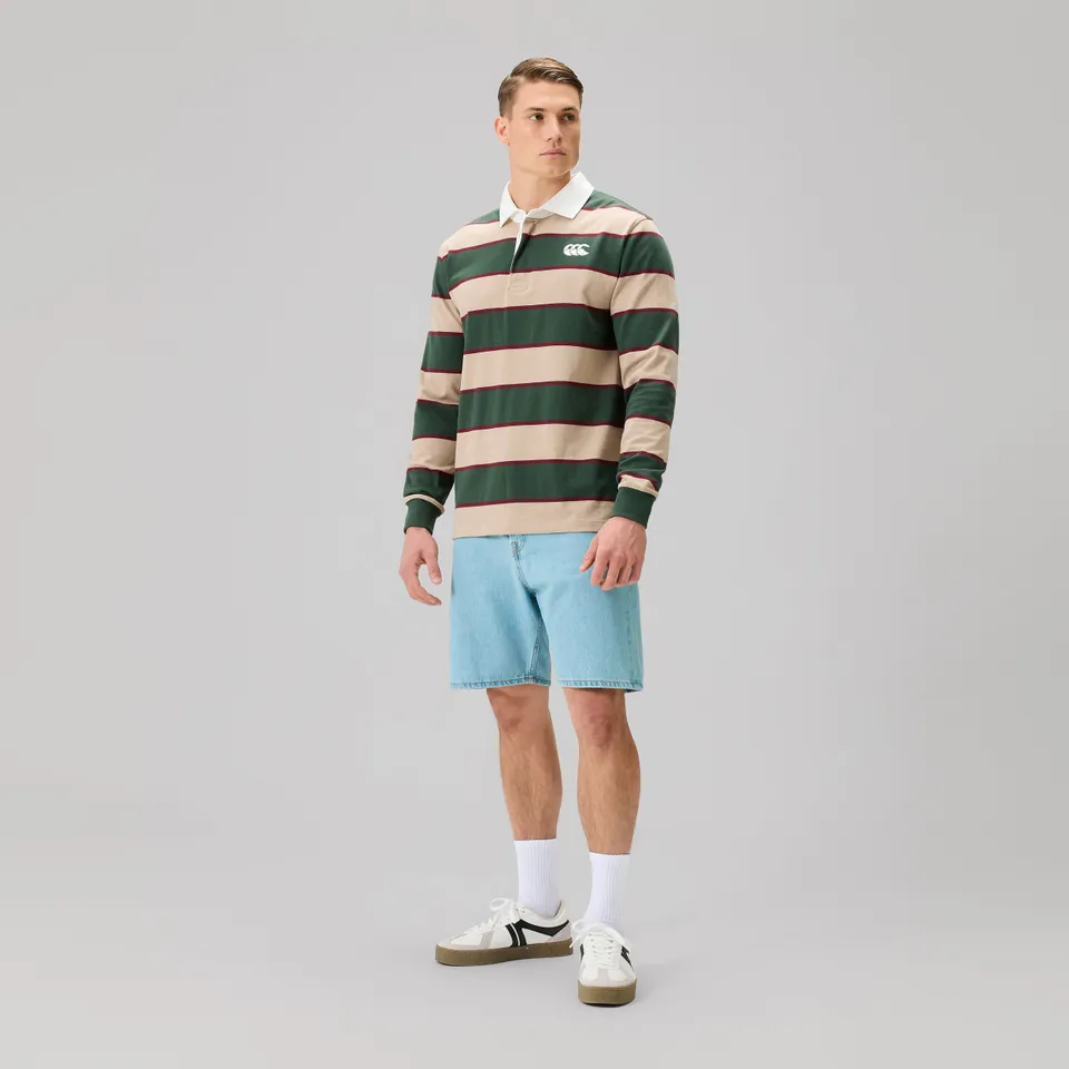 camiseta-de-rugby-canterbury-fundamentals-stripe-rugby-jersey-verde-para-hombre image 1