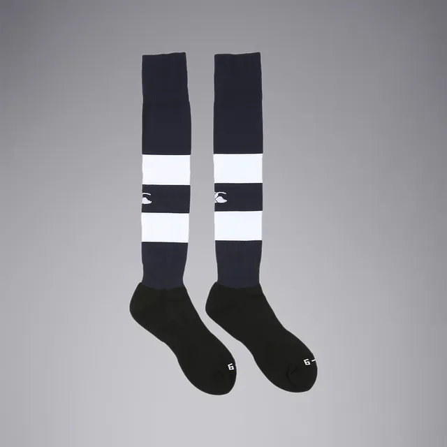 calcetines-de-rugby-canterbury-club-hooped-azul-marino-blanco-para-adulto-unisex image 1