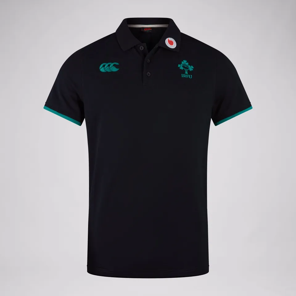 canterbury-polo-oficial-irlanda-negro-verde-para-hombre image 1