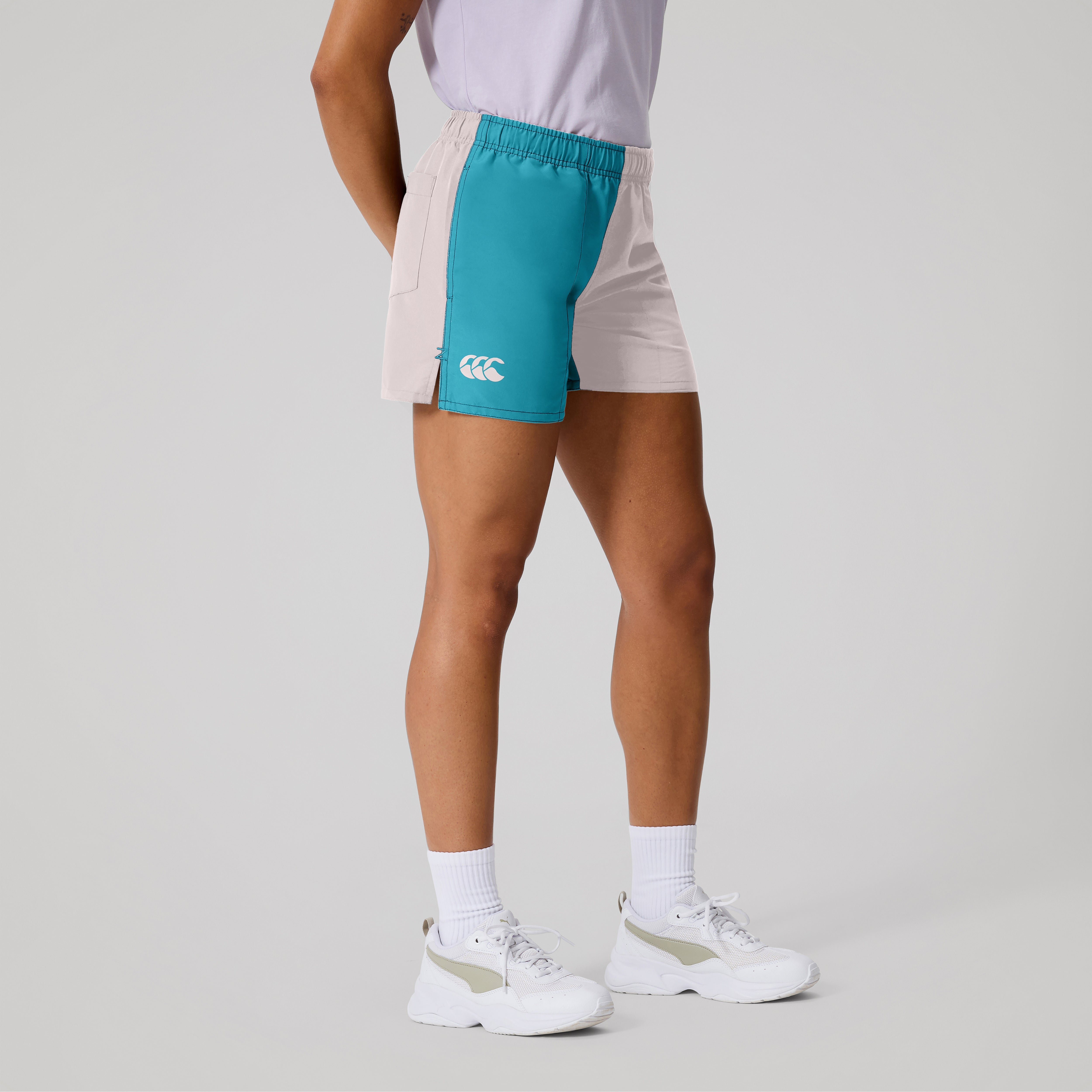 pantal-n-corto-canterbury-fundamentals-harletic-azul-para-mujer image 3