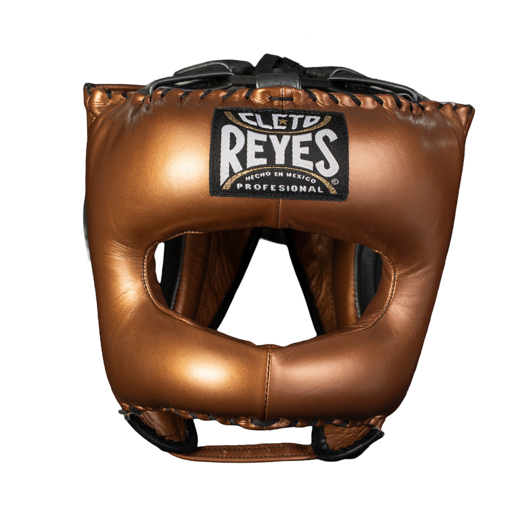 cleto-reyes-protector-de-cabeza-tradicional-en-piel-de-res-cobrizo-gris-oxford image 1