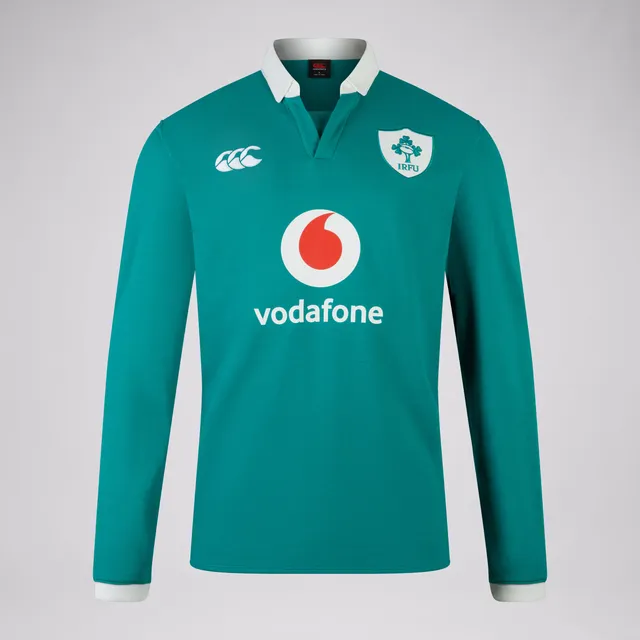 canterbury-camiseta-polo-irlanda-home-manga-larga-cl-sica-hombre-verde-blanco image 1
