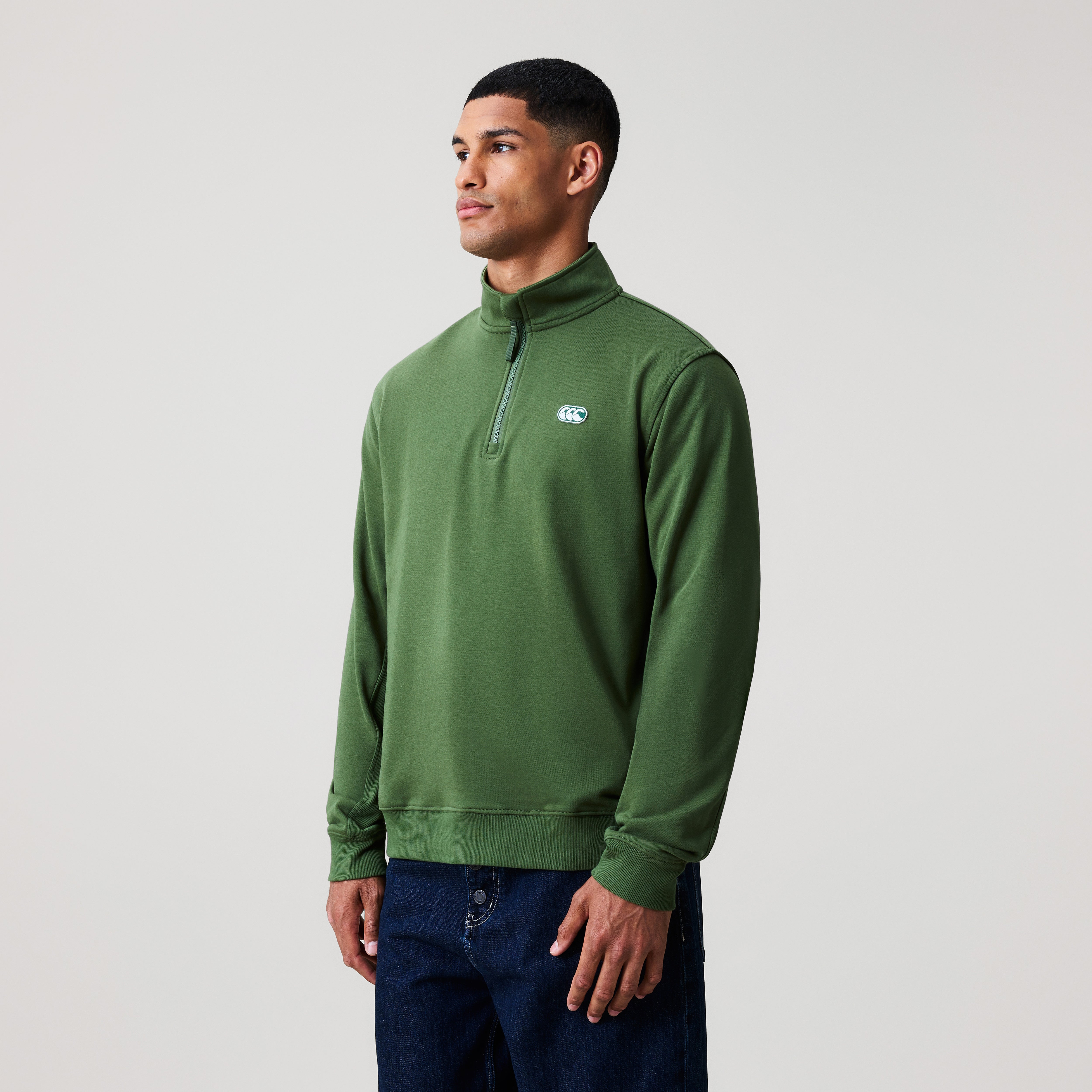 canterbury-everyday-sudadera-1-4-zip-para-hombre-verde image 4