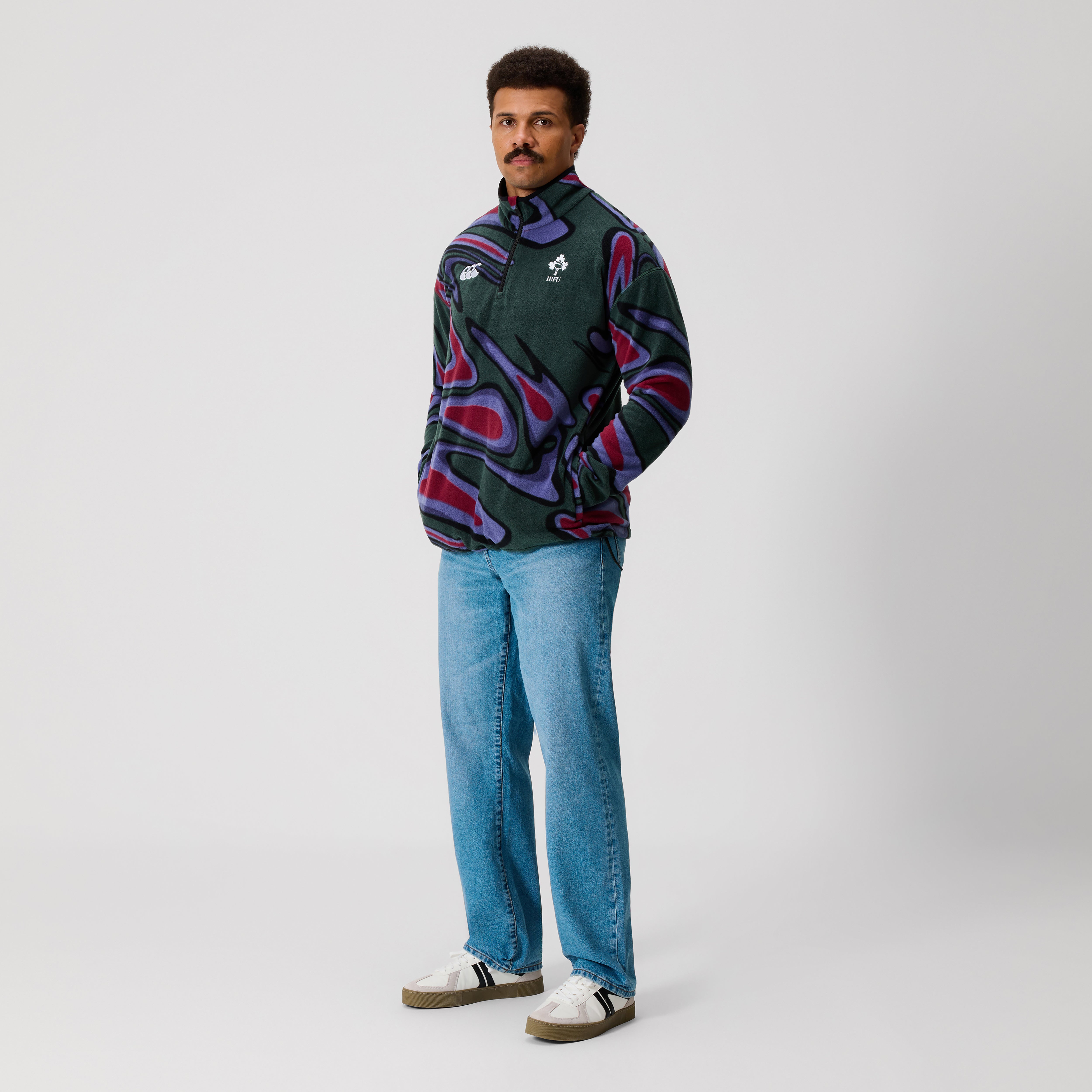 canterbury-ireland-retro-forro-polar-verde-p-rpura-unisex image 3
