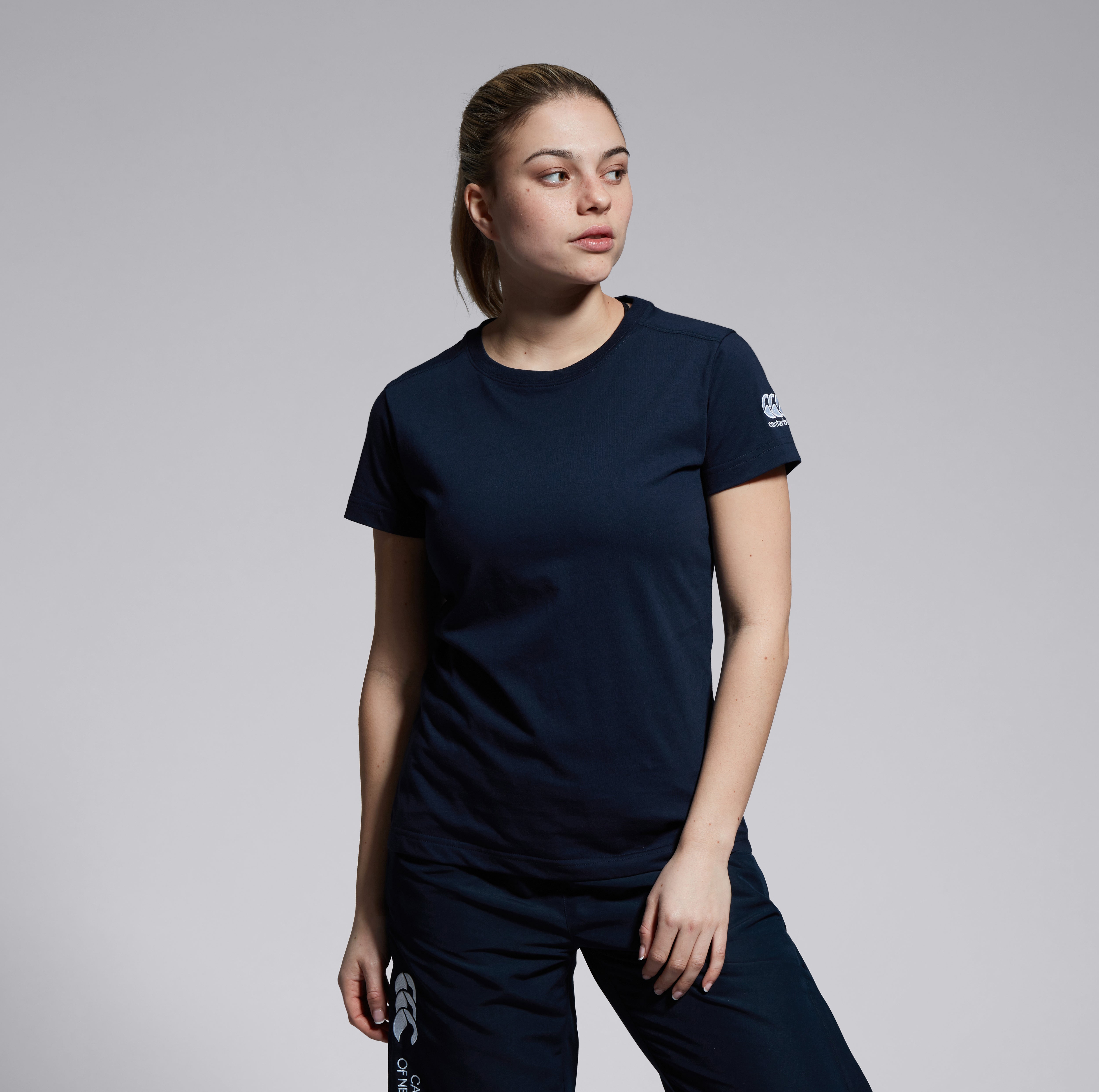 canterbury-club-plain-camiseta-de-manga-corta-para-mujer-azul-marino image 2