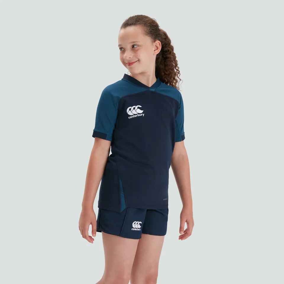 canterbury-vapodri-evader-camiseta-de-rugby-junior-unisex-azul-marino image 1