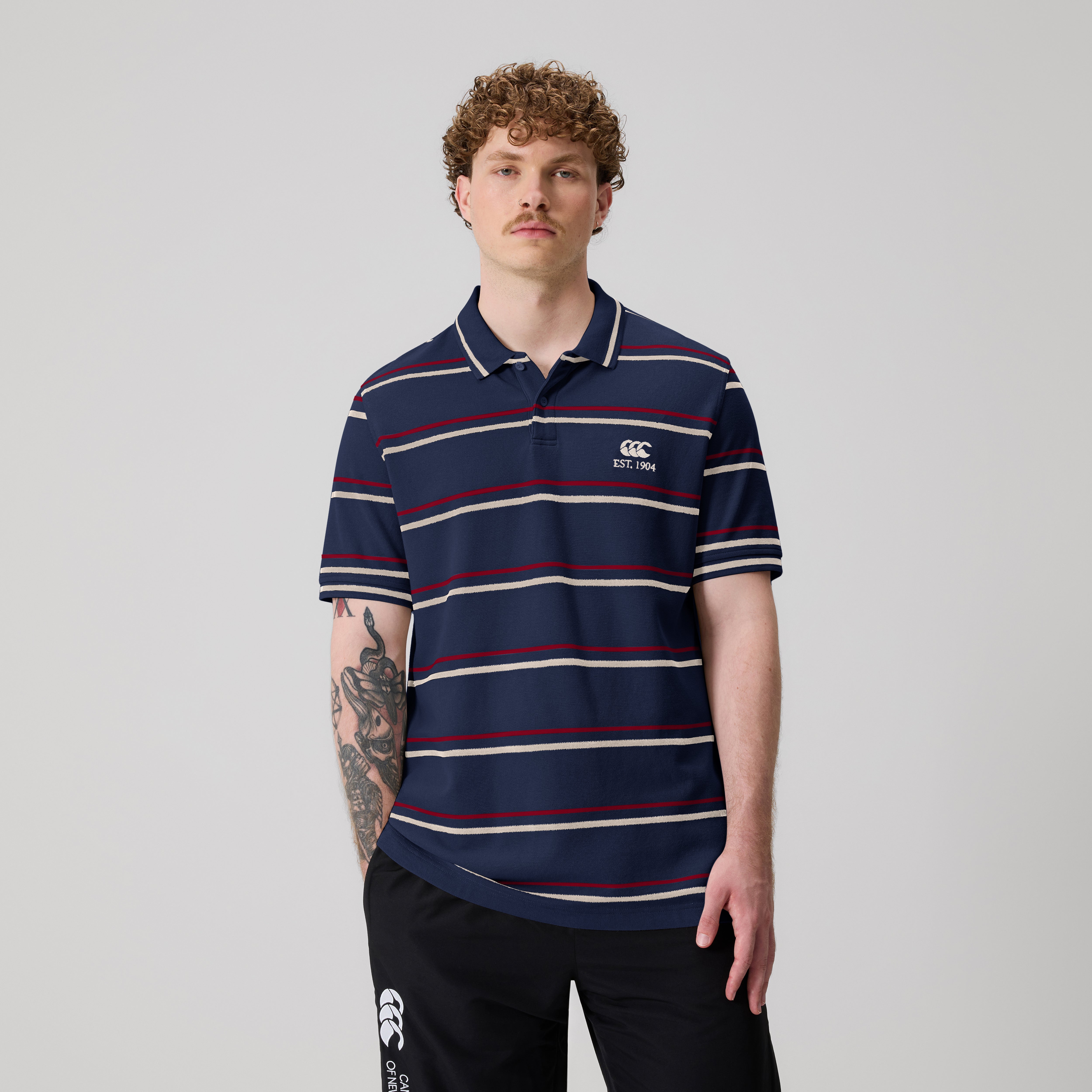 canterbury-multi-stripe-polo-navy-para-hombre-polo-de-algod-n-honeycomb-piqu image 1