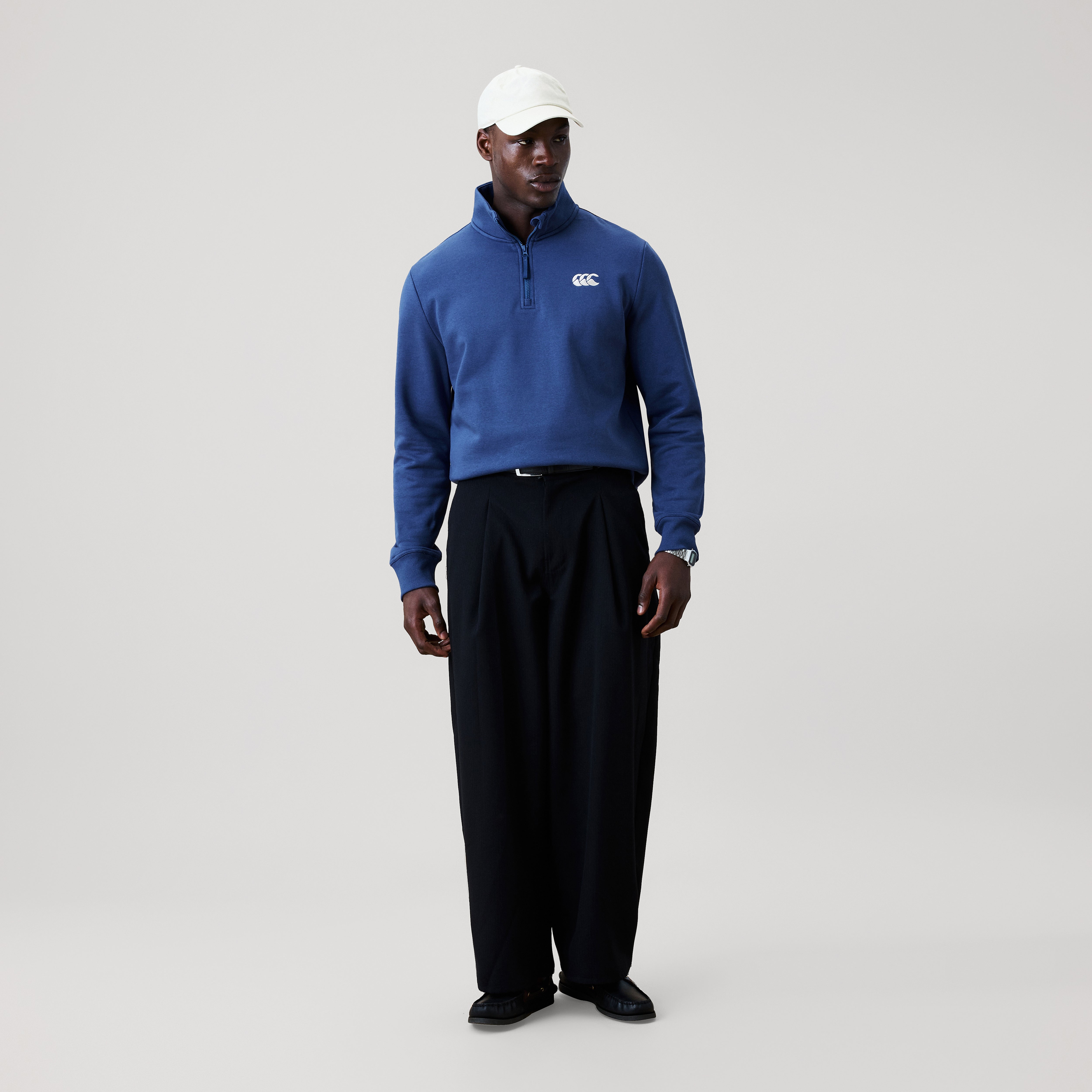 canterbury-mens-open-hem-1-4-zip-sweatshirt-blue image 2