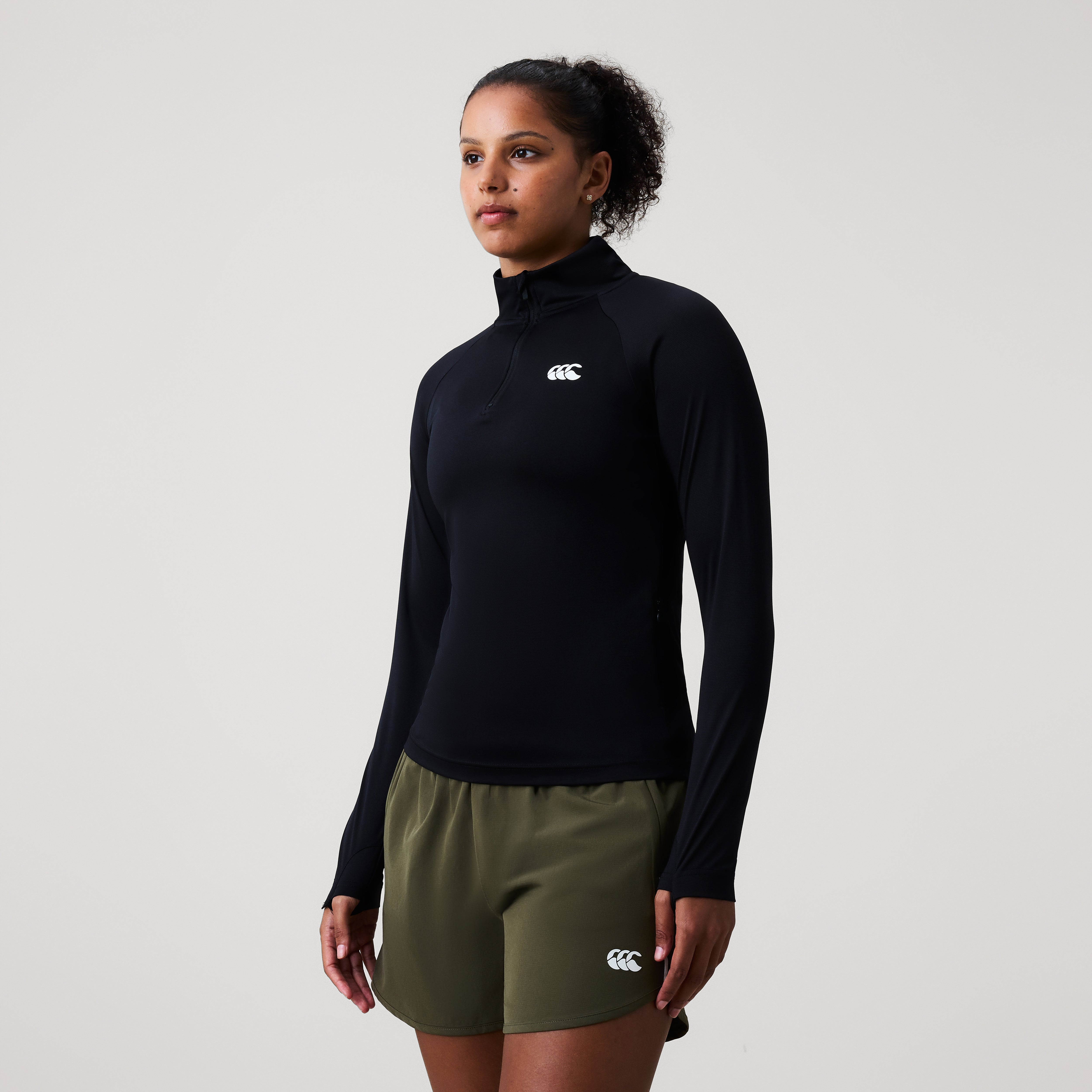 canterbury-tempo-1-4-zip-top-negro-para-mujer image 3