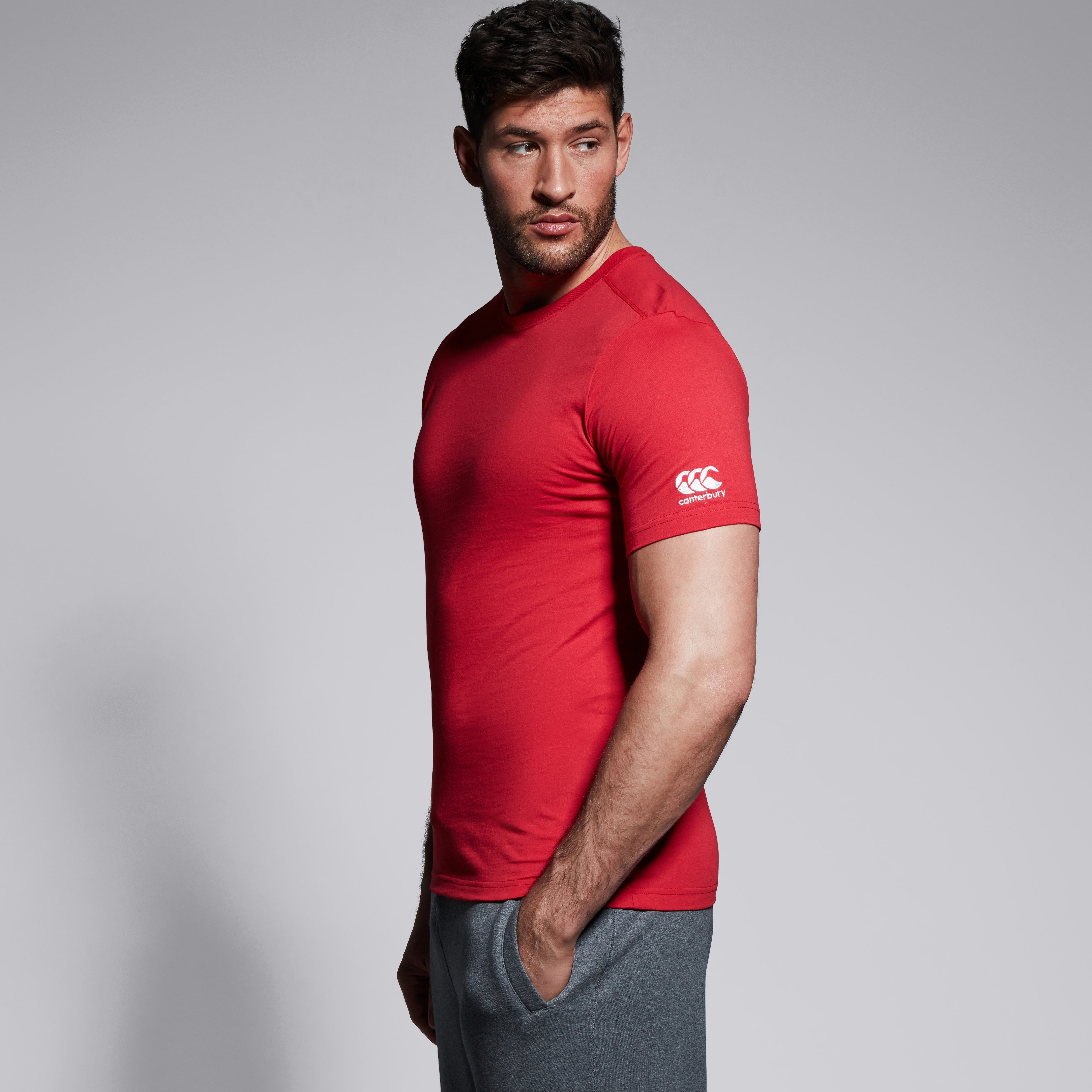 camiseta-canterbury-club-plain-para-hombre-roja image 1