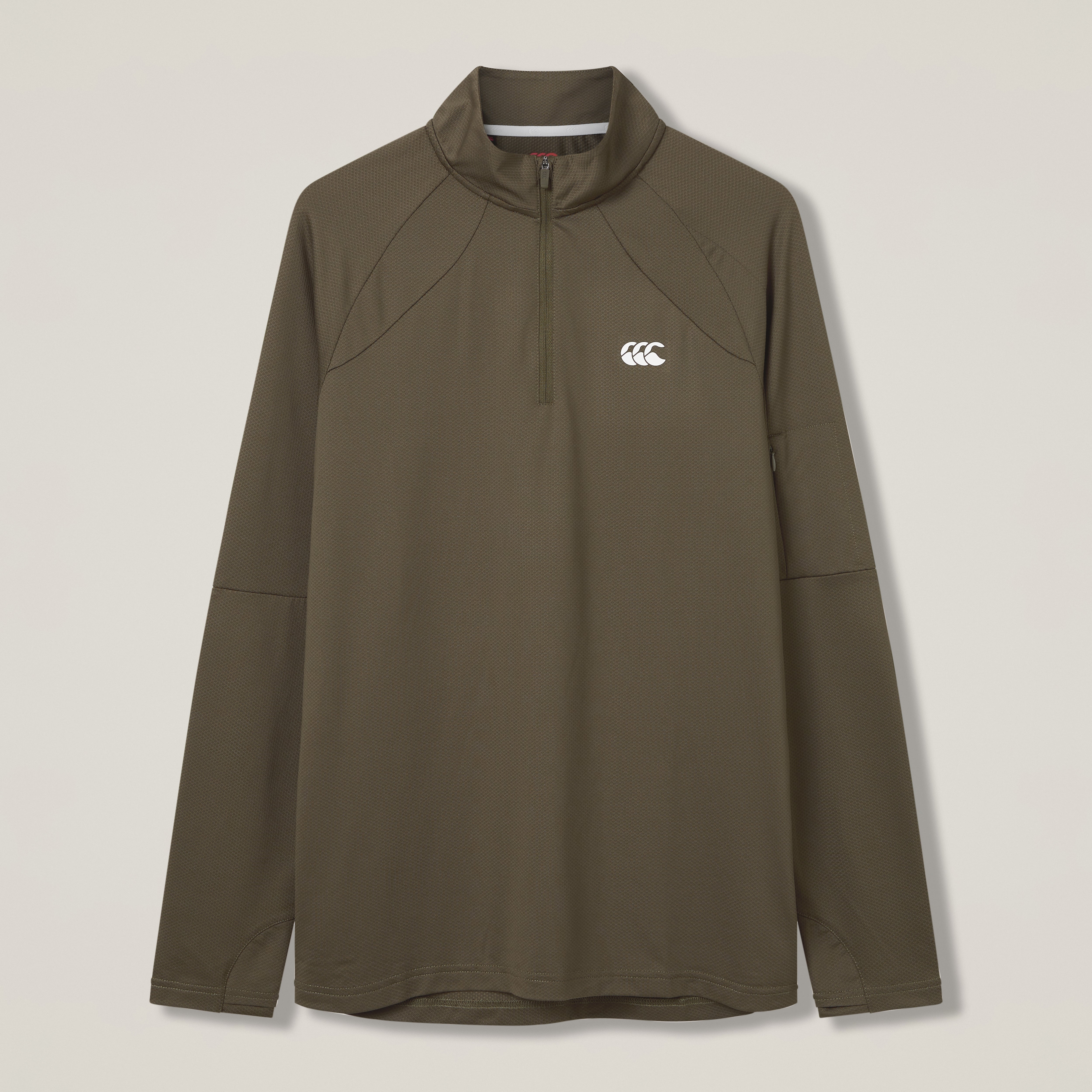 canterbury-tempo-1-4-zip-green-sudadera-de-entrenamiento-para-hombre image 1