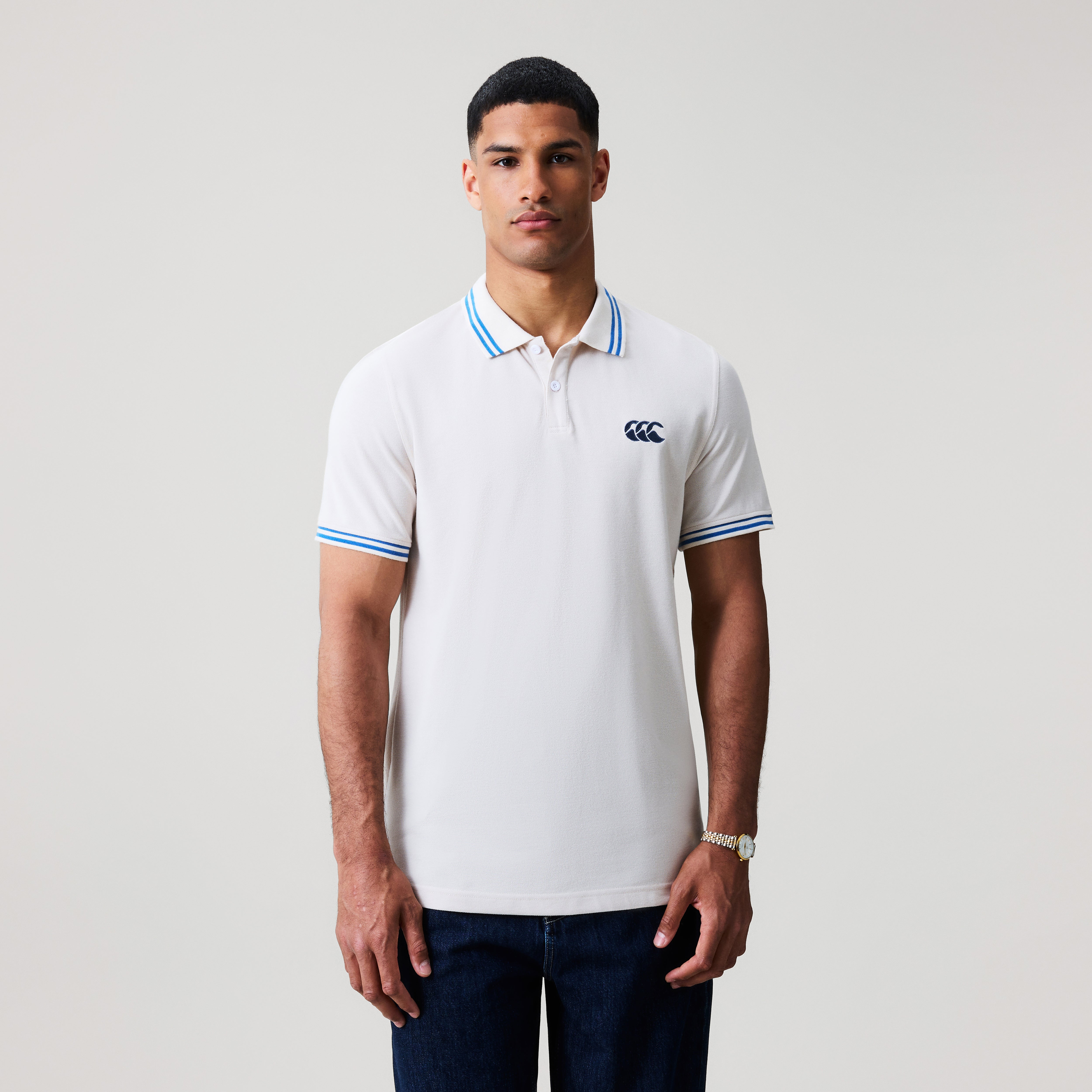 polo-canterbury-solid-pique-gris-para-hombre image 3