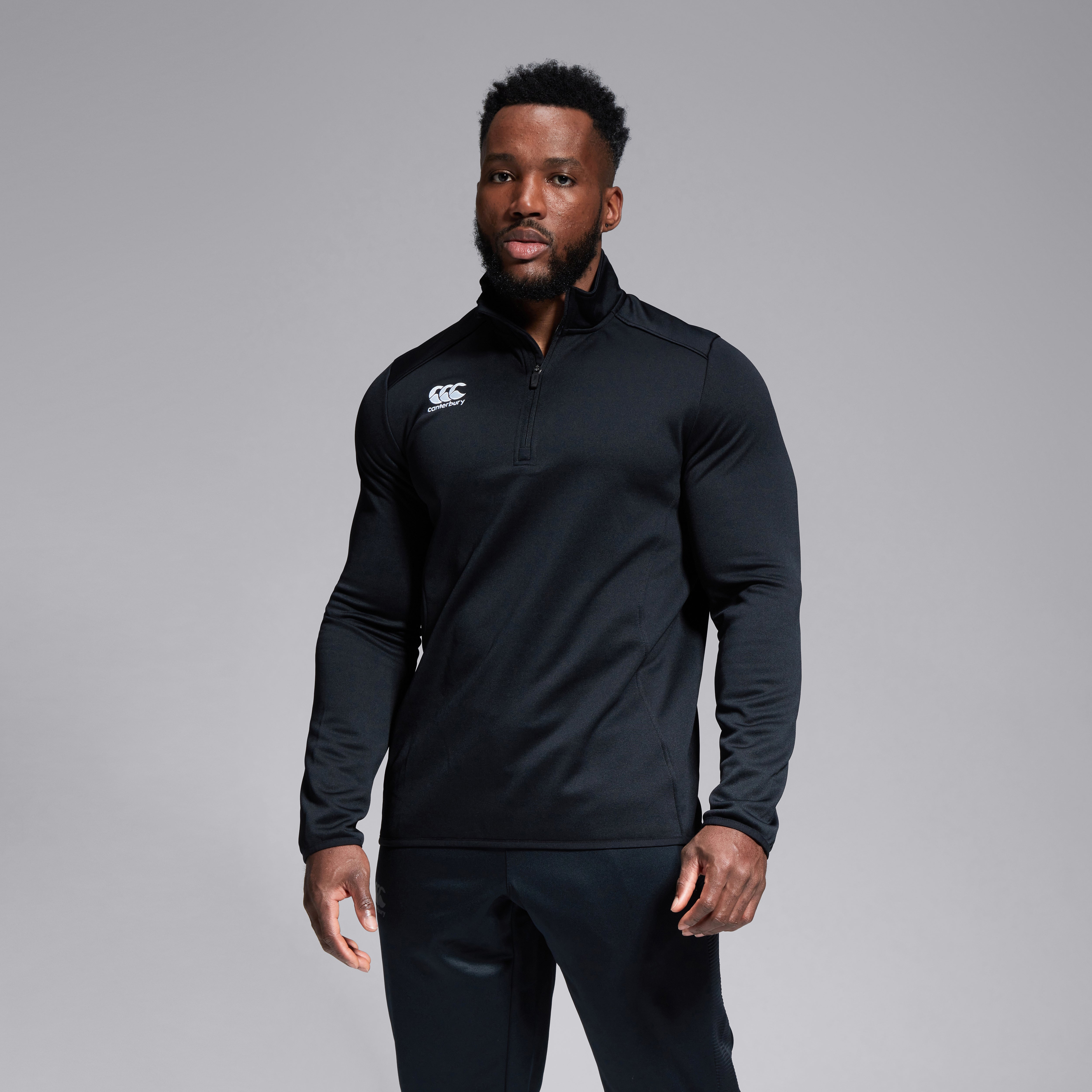 canterbury-club-1-4-zip-mid-layer-training-top-negro-para-hombre image 2
