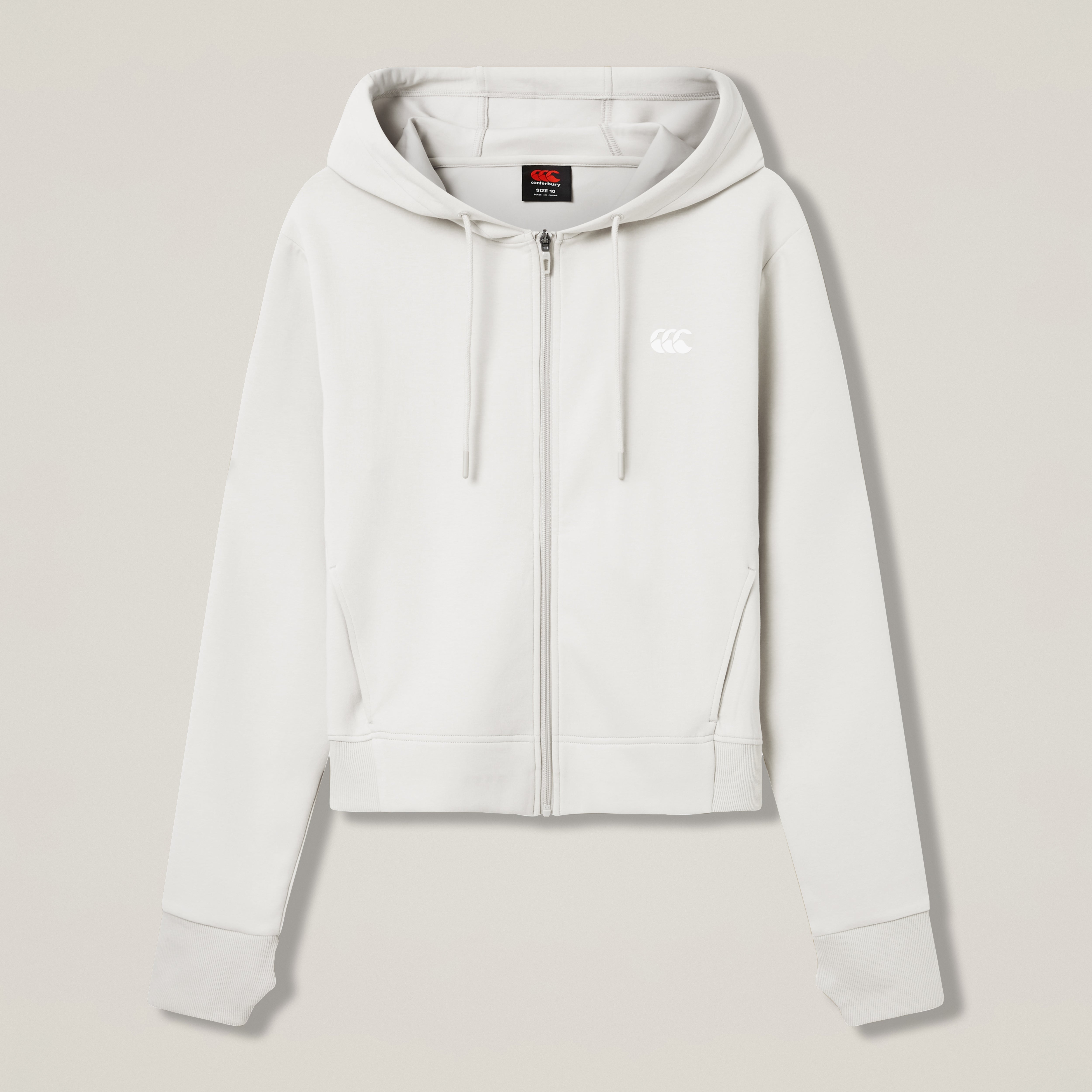 canterbury-sudadera-con-capucha-y-cremallera-tempo-gris-mujer image 1