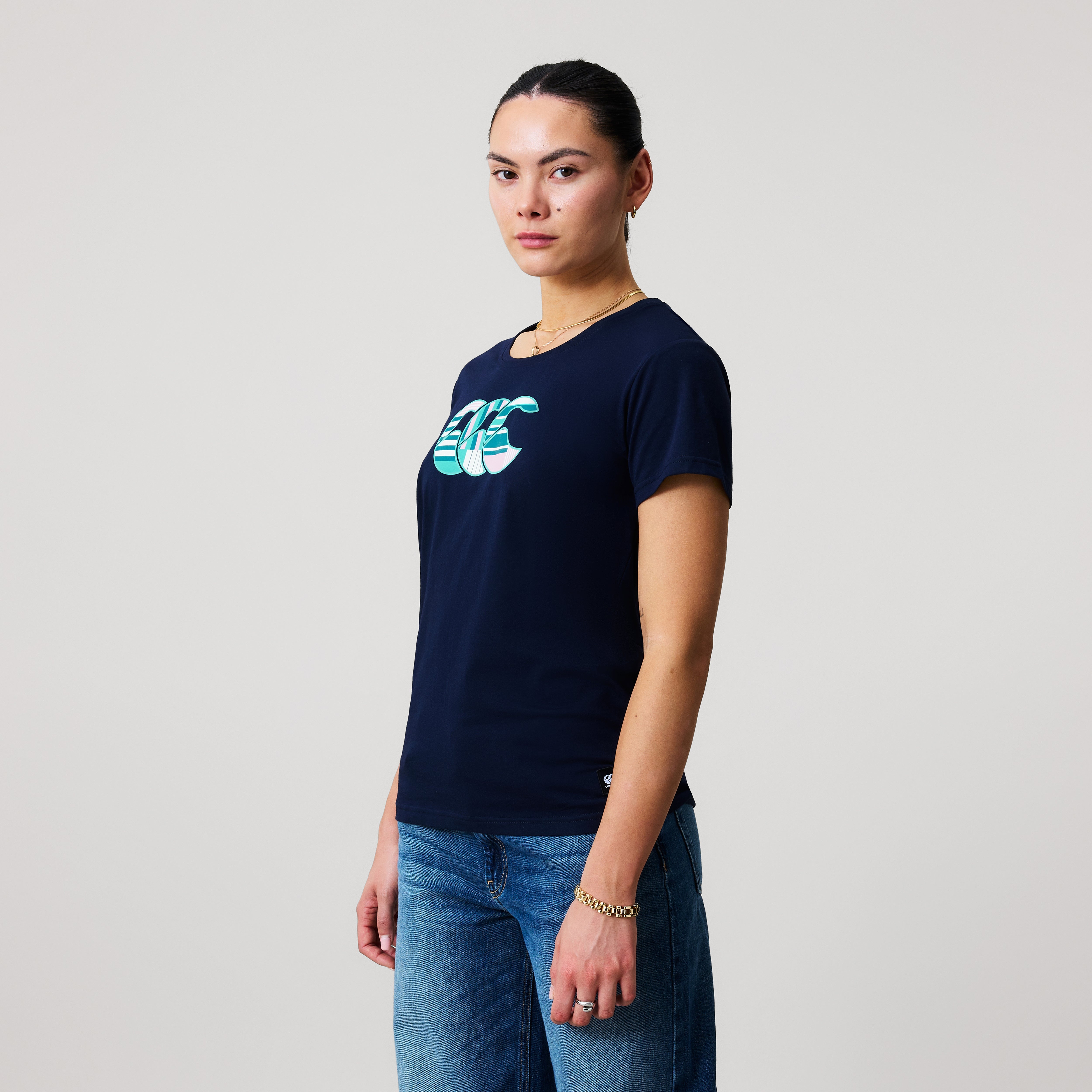 canterbury-uglies-logo-tee-azul-marimno-para-mujer-camiseta-deportiva-de-corte-e image 4