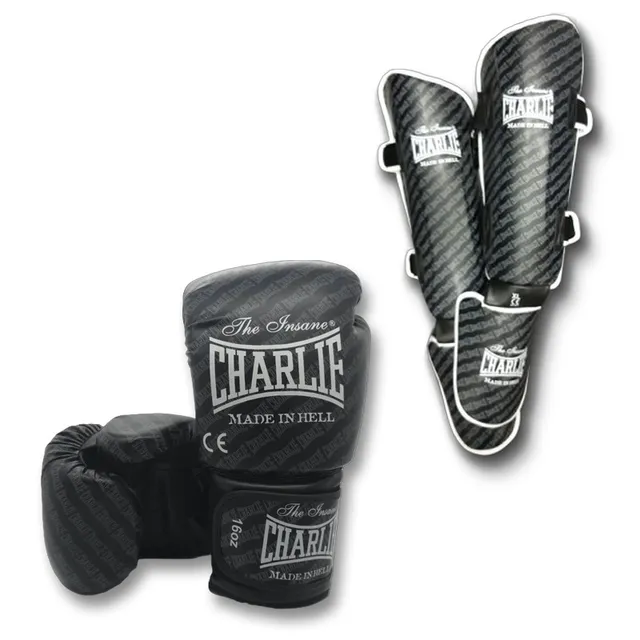 charlie-boxing-pack-blast-negro-guantes-y-espinilleras image 1