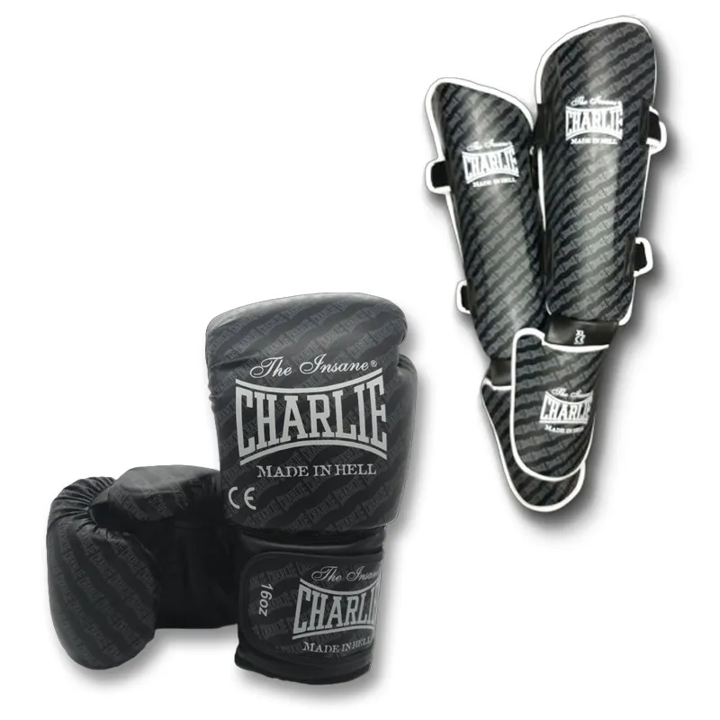 charlie-boxing-pack-blast-negro-guantes-y-espinilleras image 1