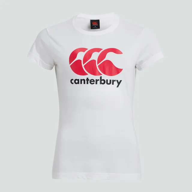 canterbury-ccc-logo-tee-white-camiseta-casual-para-mujer image 1