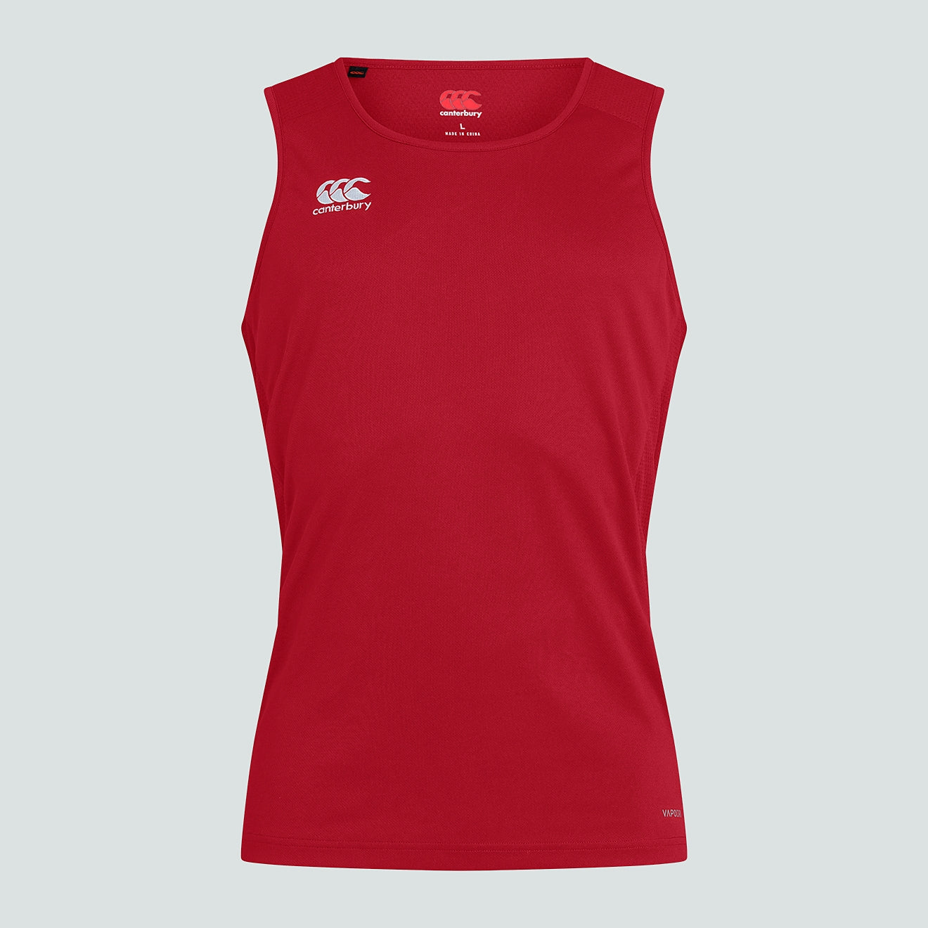 camiseta-sin-mangas-canterbury-club-dry-singlet-roja-para-hombre image 1