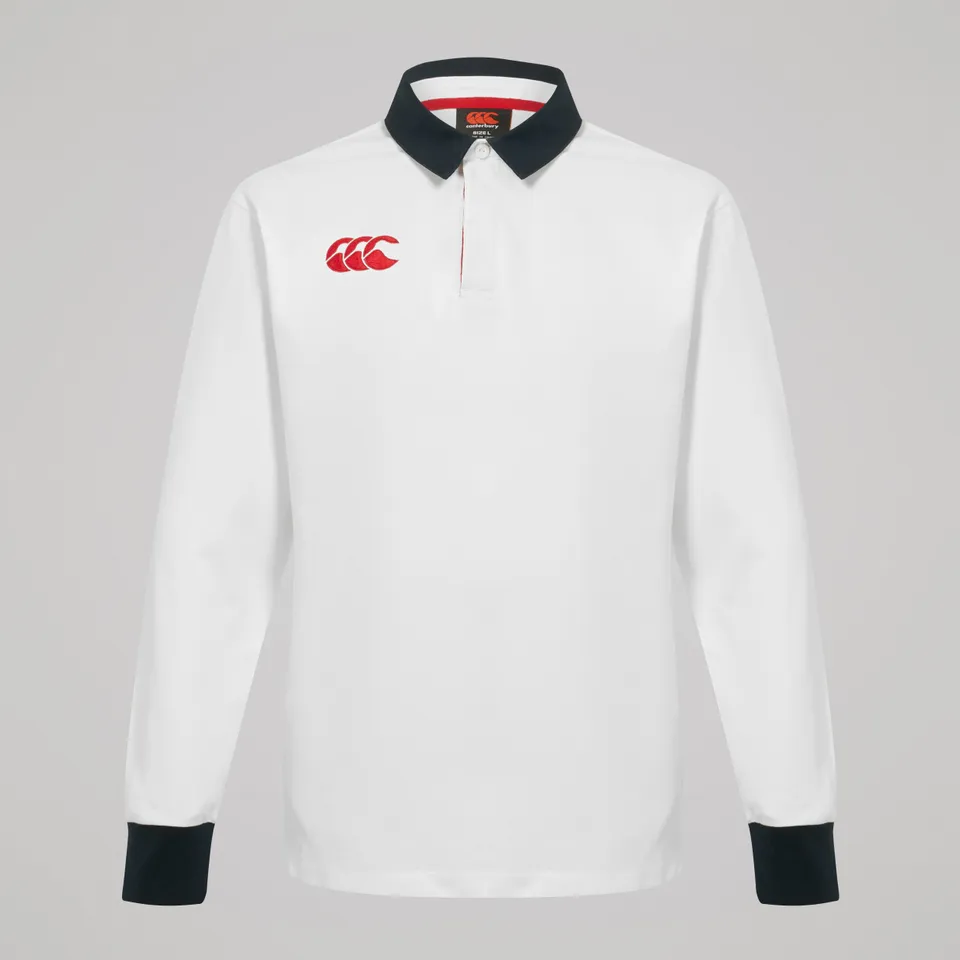 camiseta-de-rugby-canterbury-classic-manga-larga-blanca-para-adulto-unisex image 1