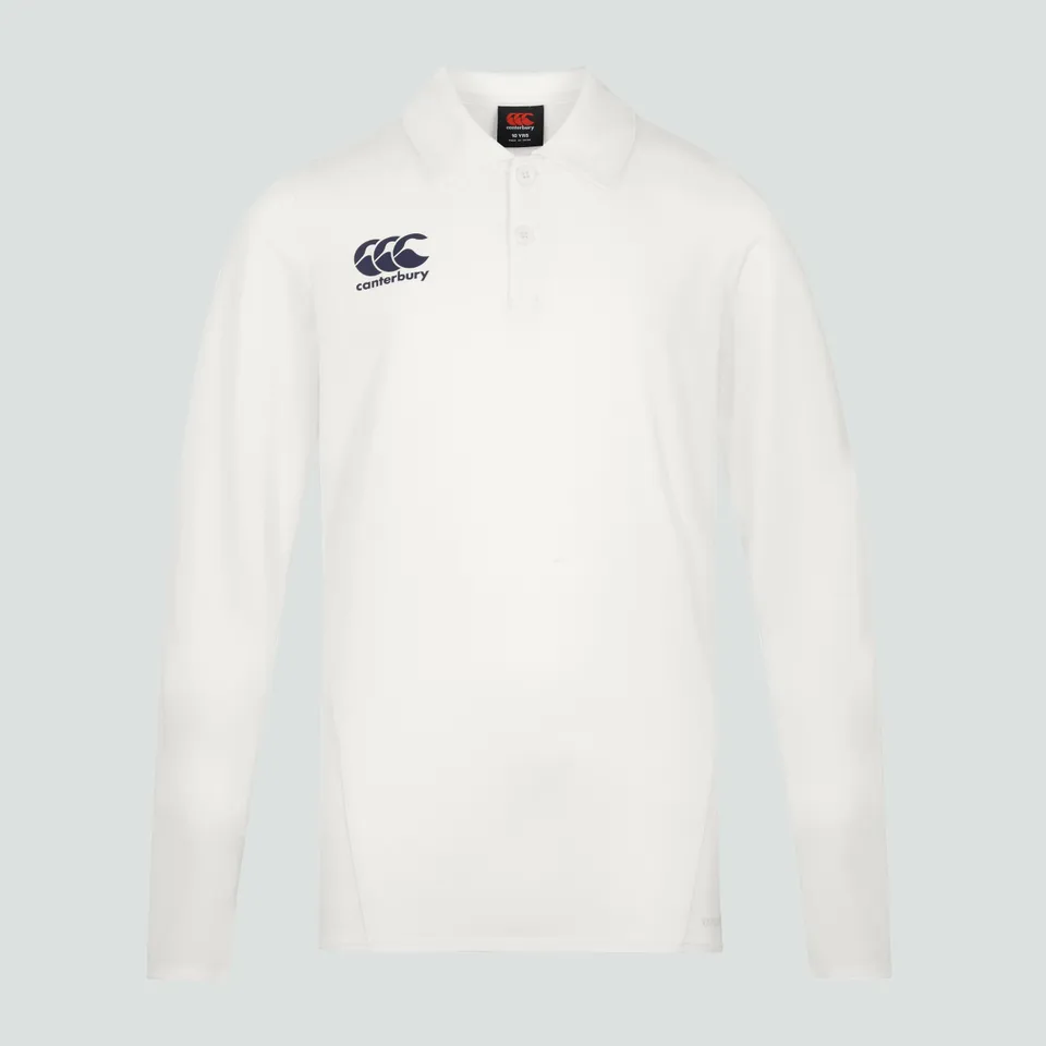 canterbury-cricket-polo-manga-larga-junior-unisex-crema image 1