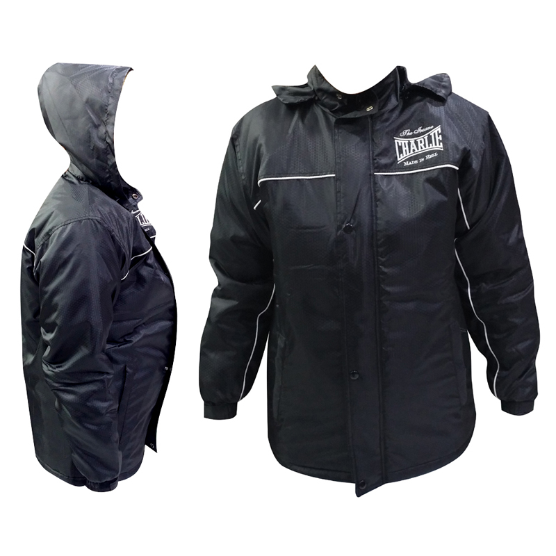 charlie-boxing-anorak-black-rain-con-capucha-desmontable image 1