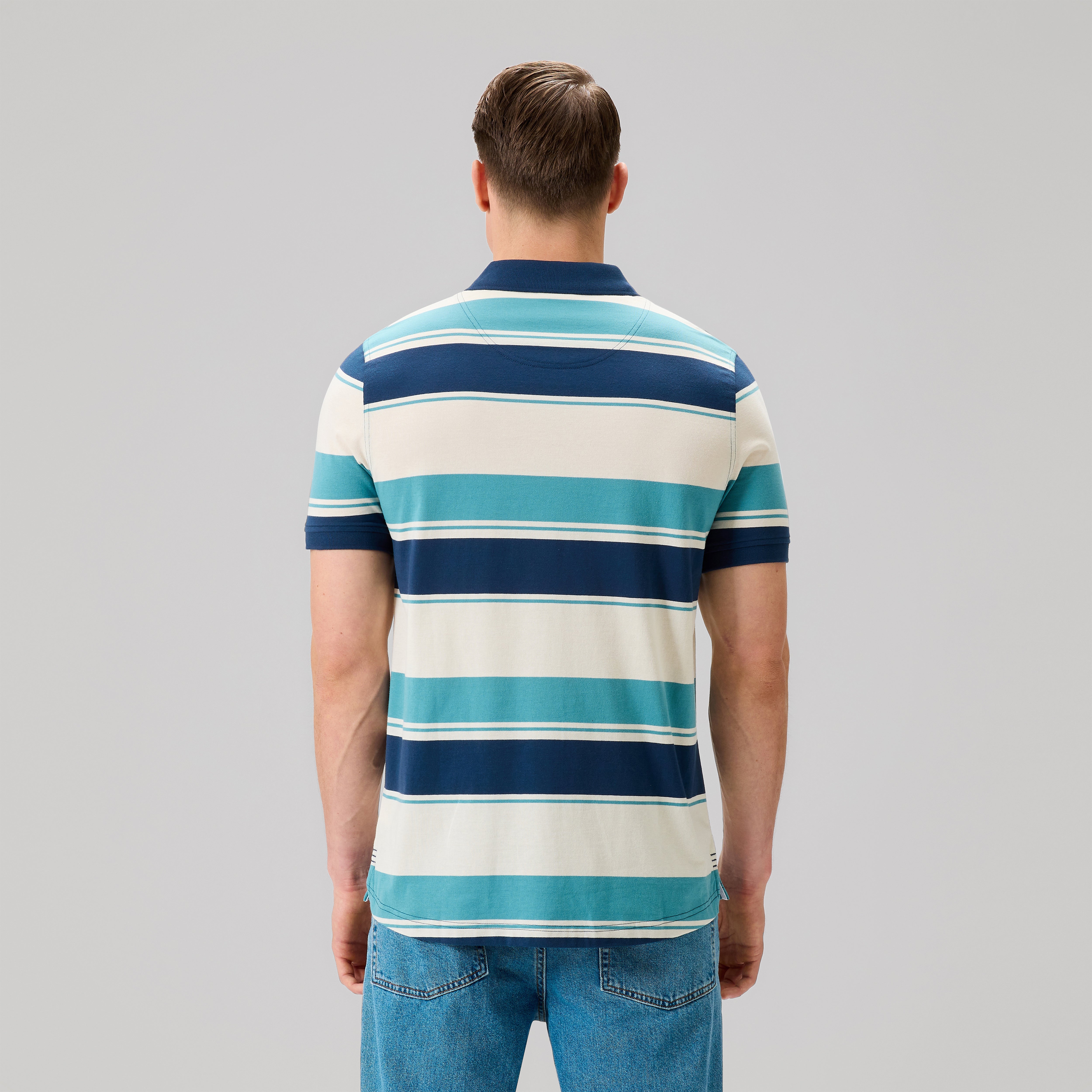 canterbury-fundamentals-polo-a-rayas-azul-para-hombre image 5