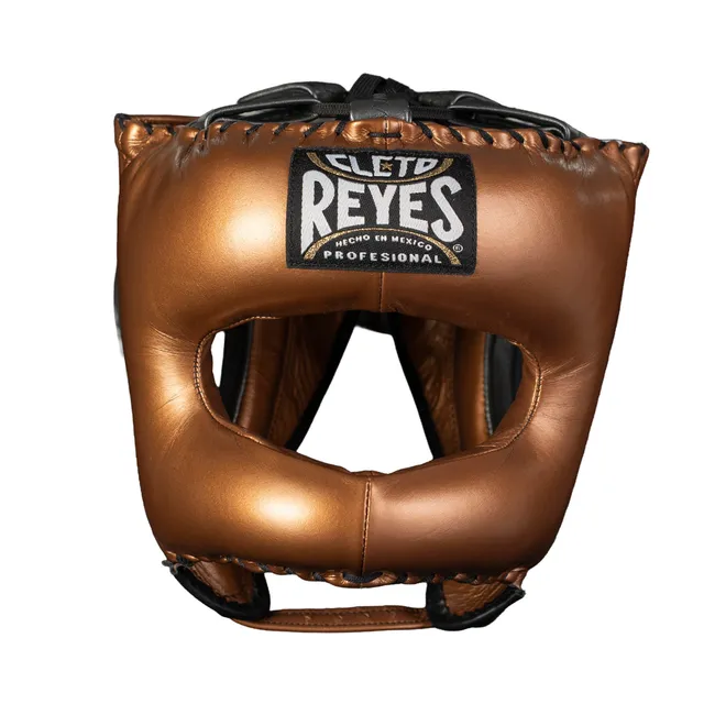 cleto-reyes-protector-de-cabeza-tradicional-en-piel-de-res-cobrizo-gris-oxford image 1