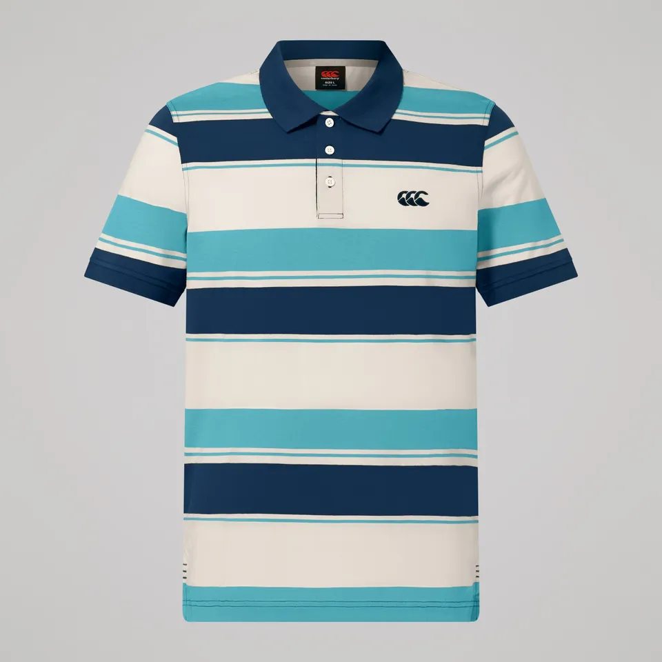 canterbury-fundamentals-polo-a-rayas-azul-para-hombre image 1