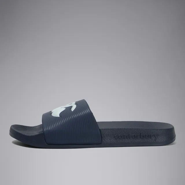 canterbury-chanclas-wide-fit-slide-blanco-azul-marino image 1