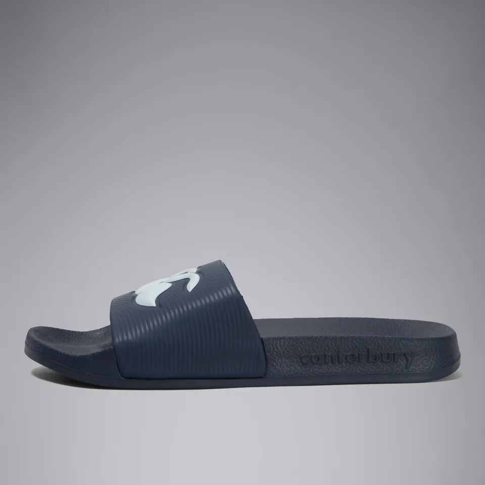 canterbury-chanclas-wide-fit-slide-blanco-azul-marino image 1