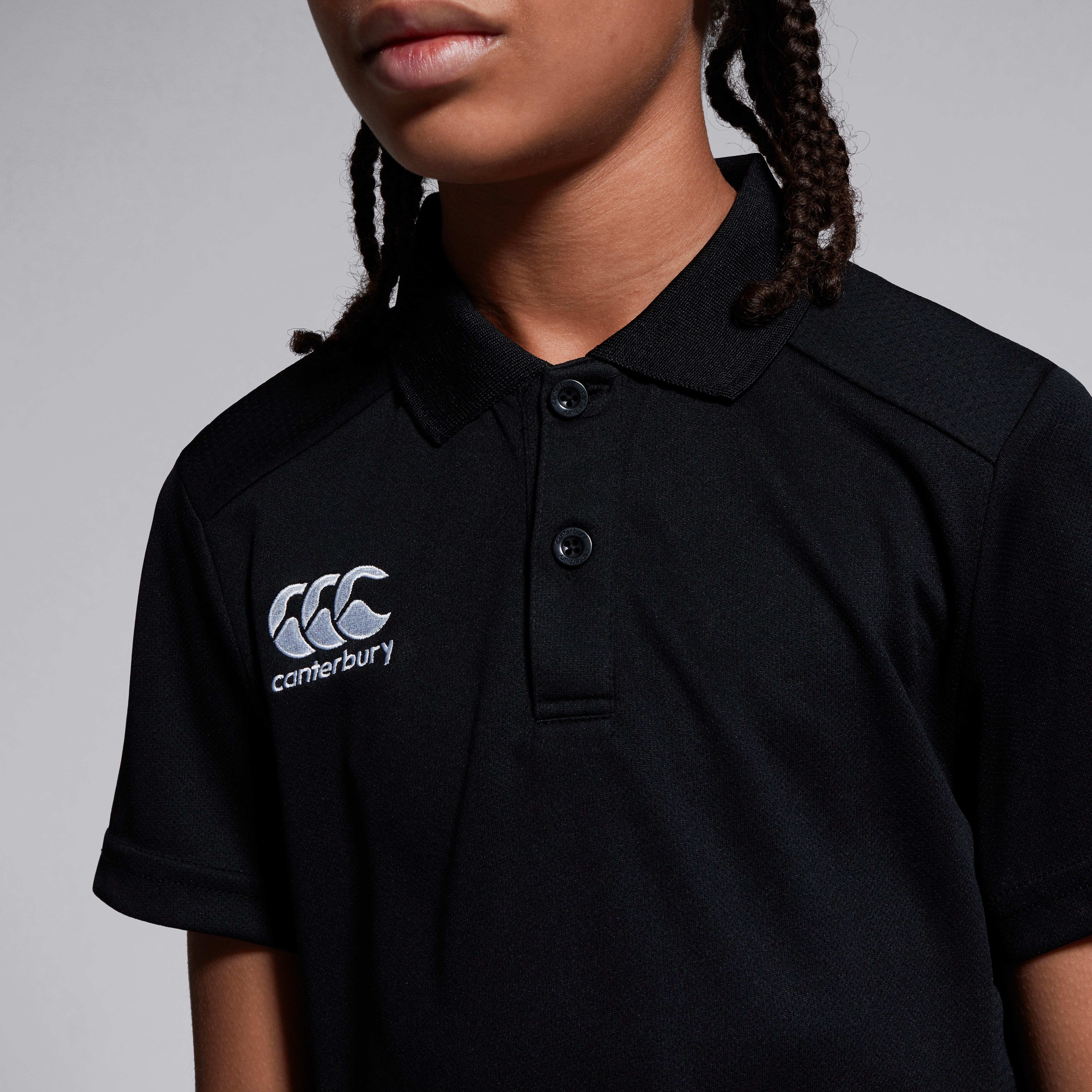 canterbury-club-dry-polo-shirt-negro-junior-unisex image 7