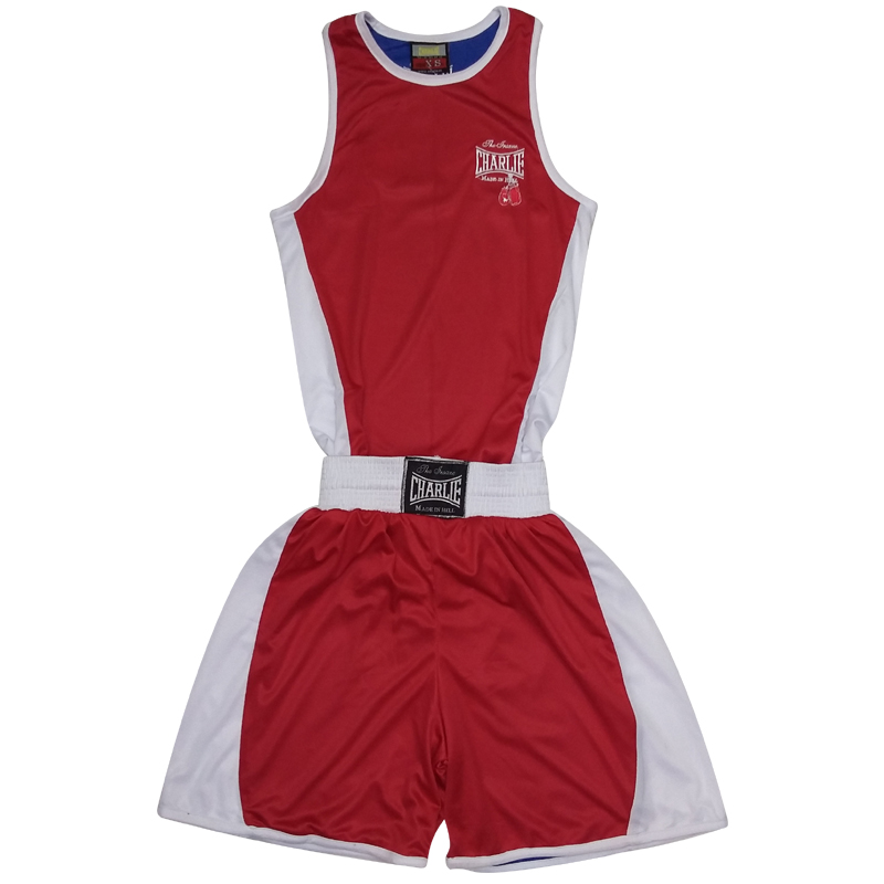 charlie-boxing-set-amateur-reversible-equipo-de-boxeo-azul-y-rojo-en-poli-ster image 2