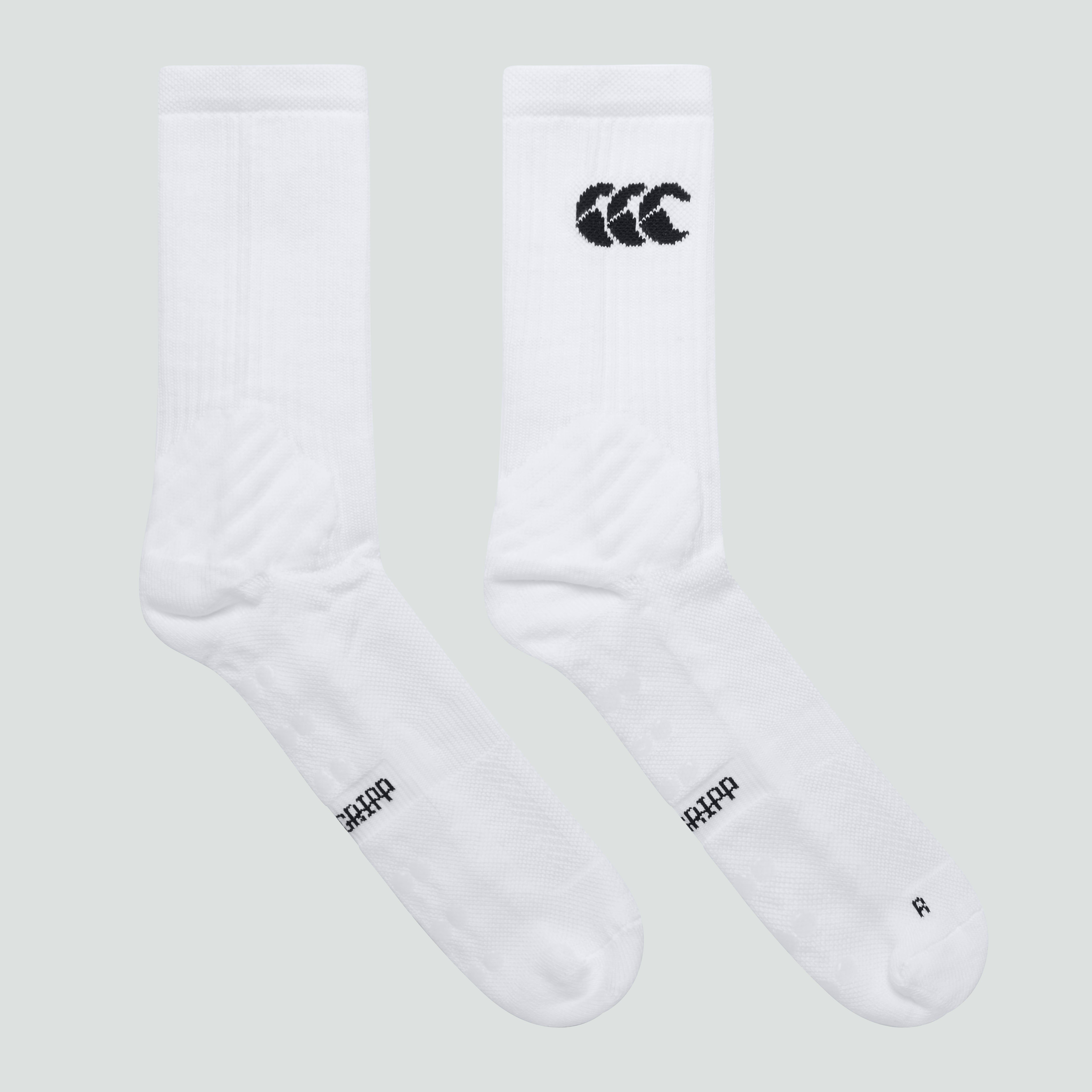 canterbury-mens-mid-calf-grip-sock-white-calcetines-de-rugby-con-agarre image 1