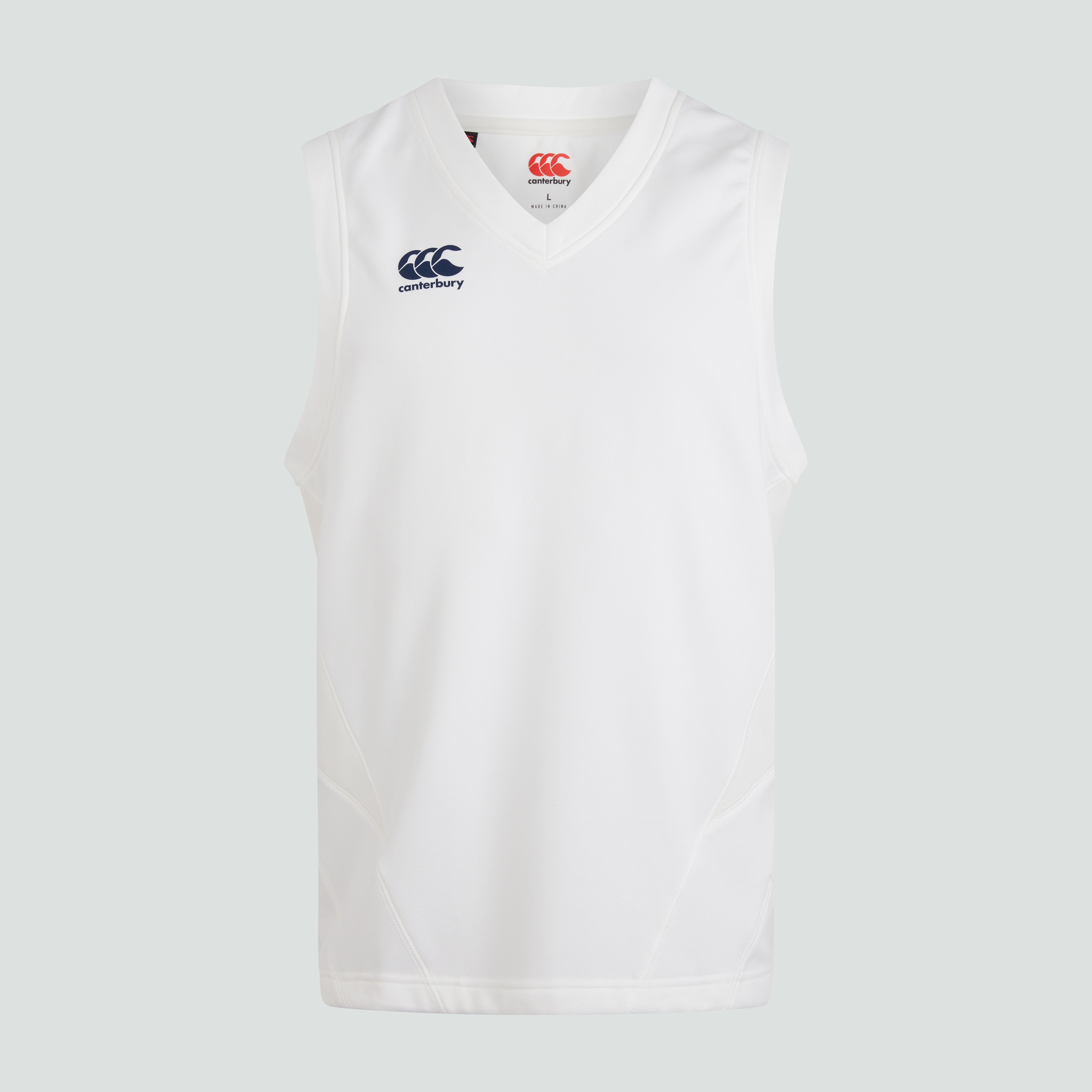 canterbury-sleeveless-cricket-overshirt-hombre-crema-camisa-de-cricket-sin-manga image 3