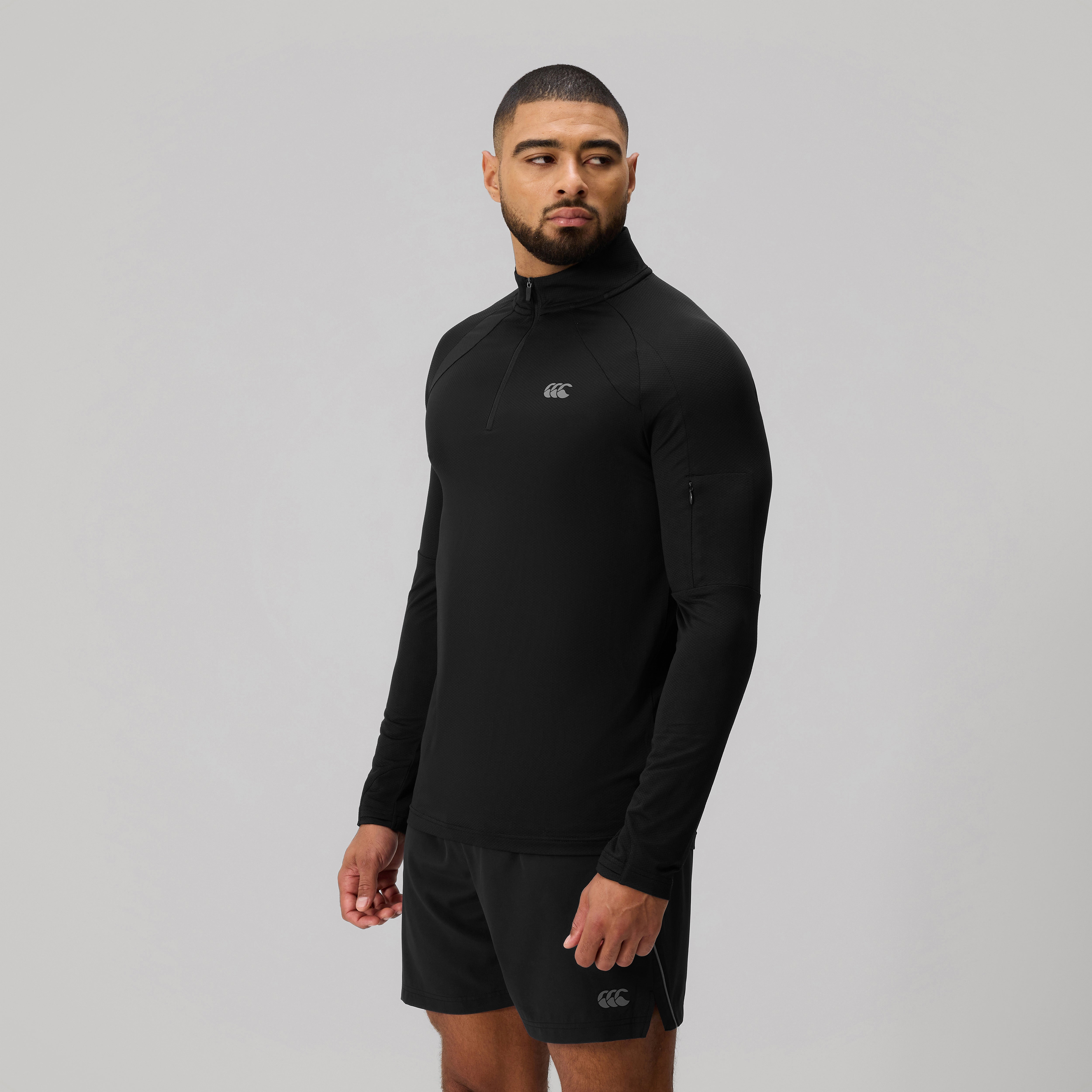 canterbury-tempo-quarter-zip-negro-sudadera-deportiva-de-media-cremallera-para-h image 4