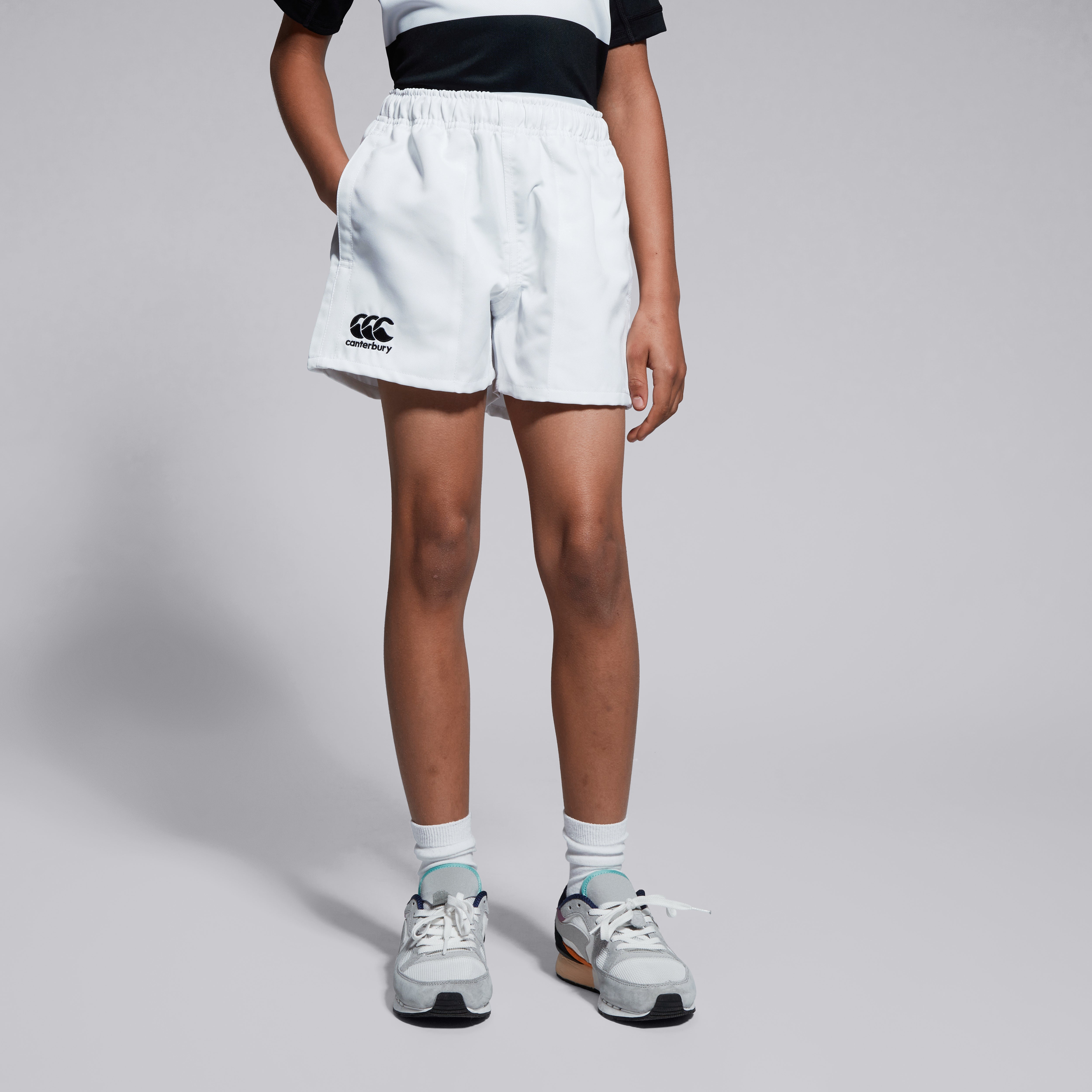 canterbury-junior-unisex-professional-polyester-short-white image 2