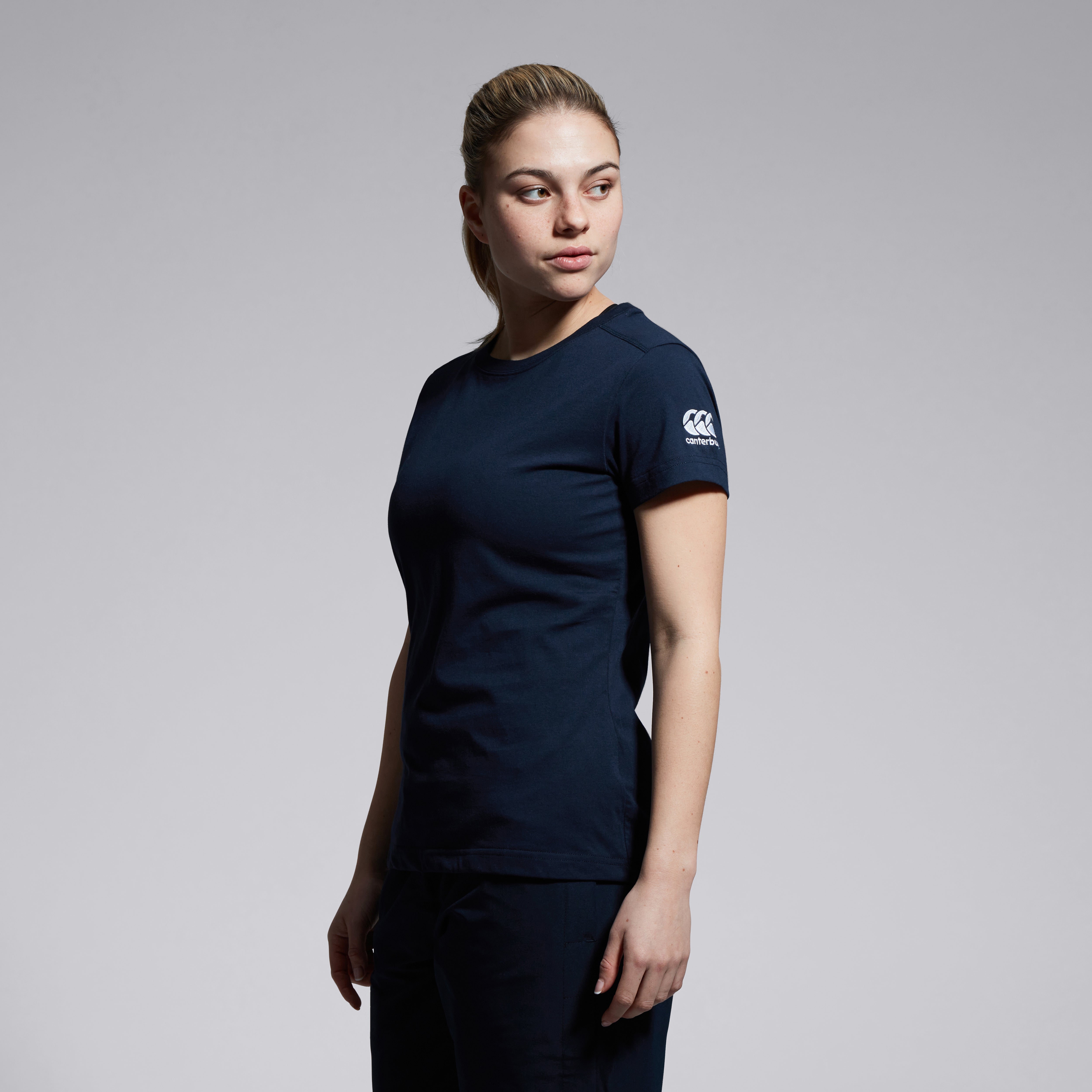 canterbury-club-plain-camiseta-de-manga-corta-para-mujer-azul-marino image 3