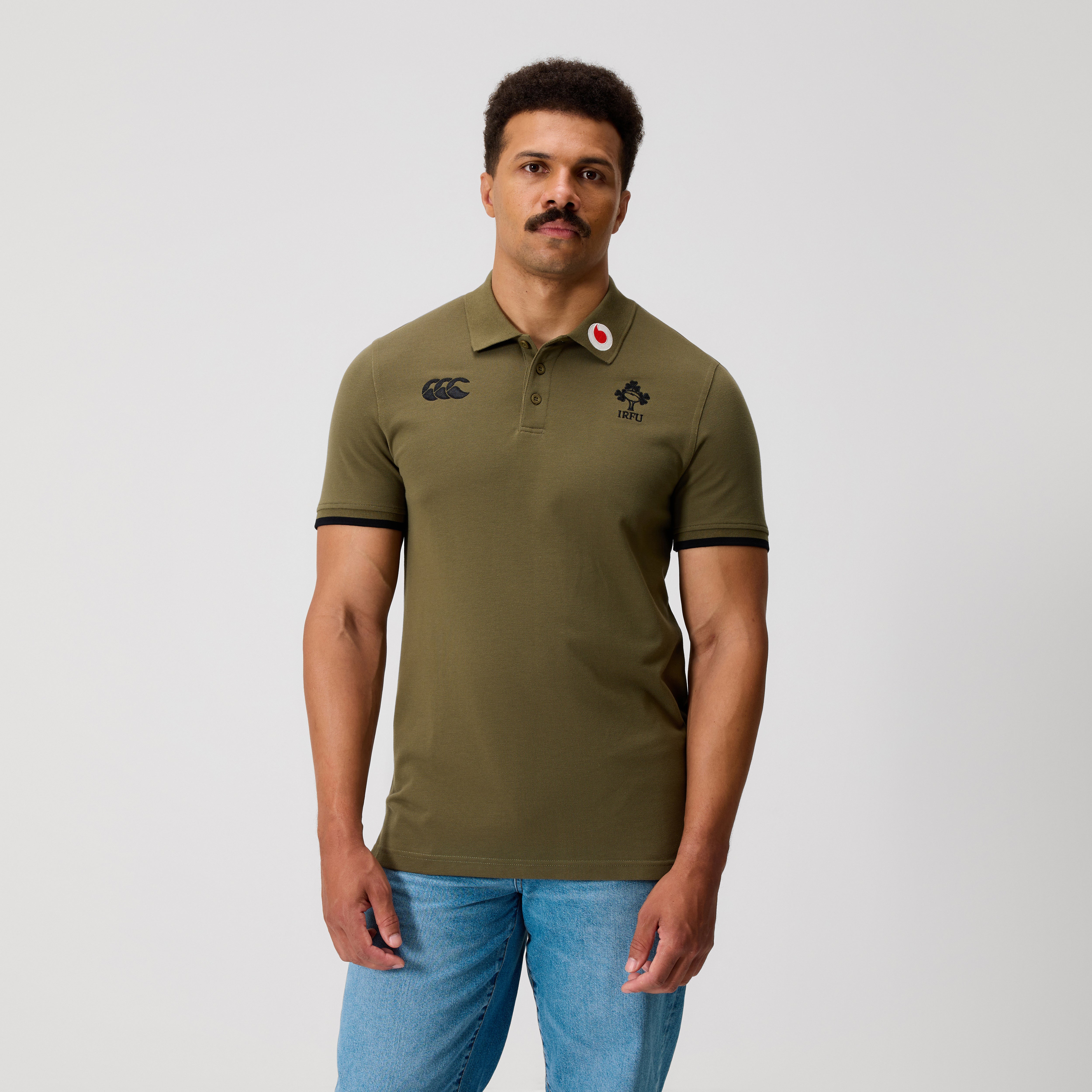 polo-canterbury-selecci-n-de-irlanda-para-hombre-caqui image 1