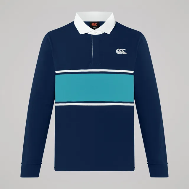 canterbury-fundamentals-stripe-rugby-jersey-azul-hombre image 1