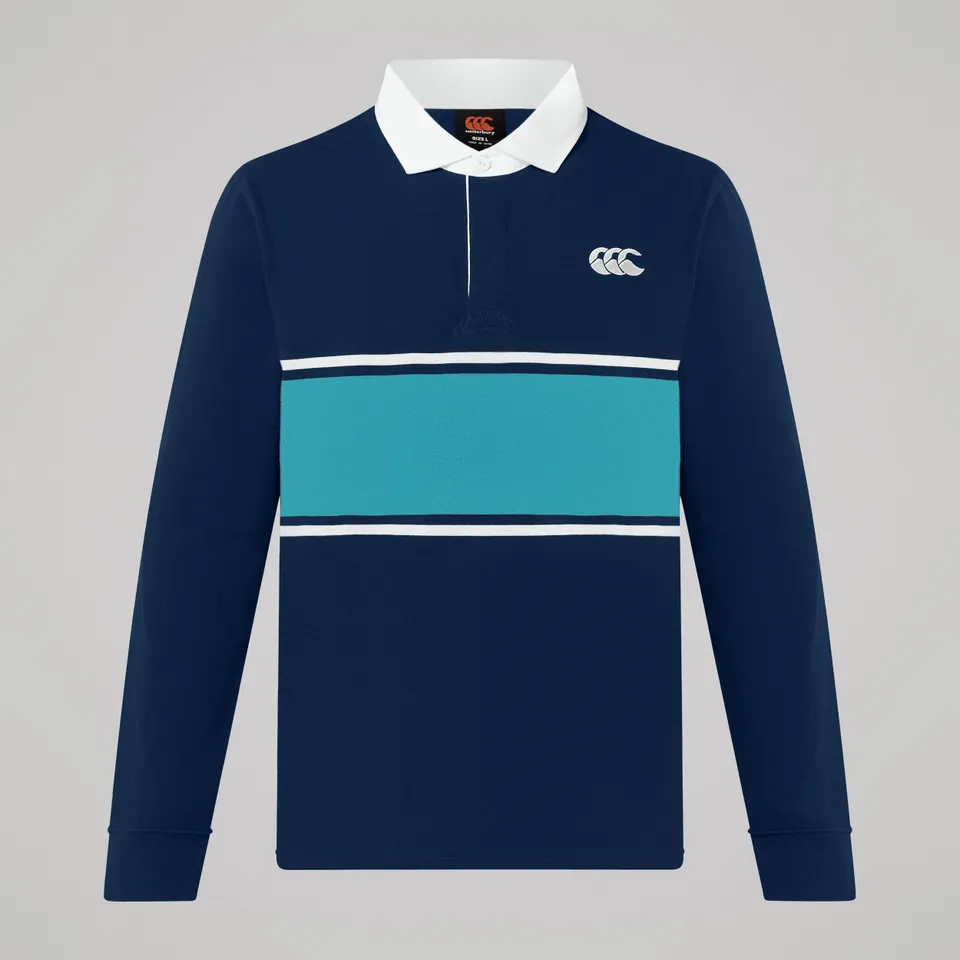 canterbury-fundamentals-stripe-rugby-jersey-azul-hombre image 1