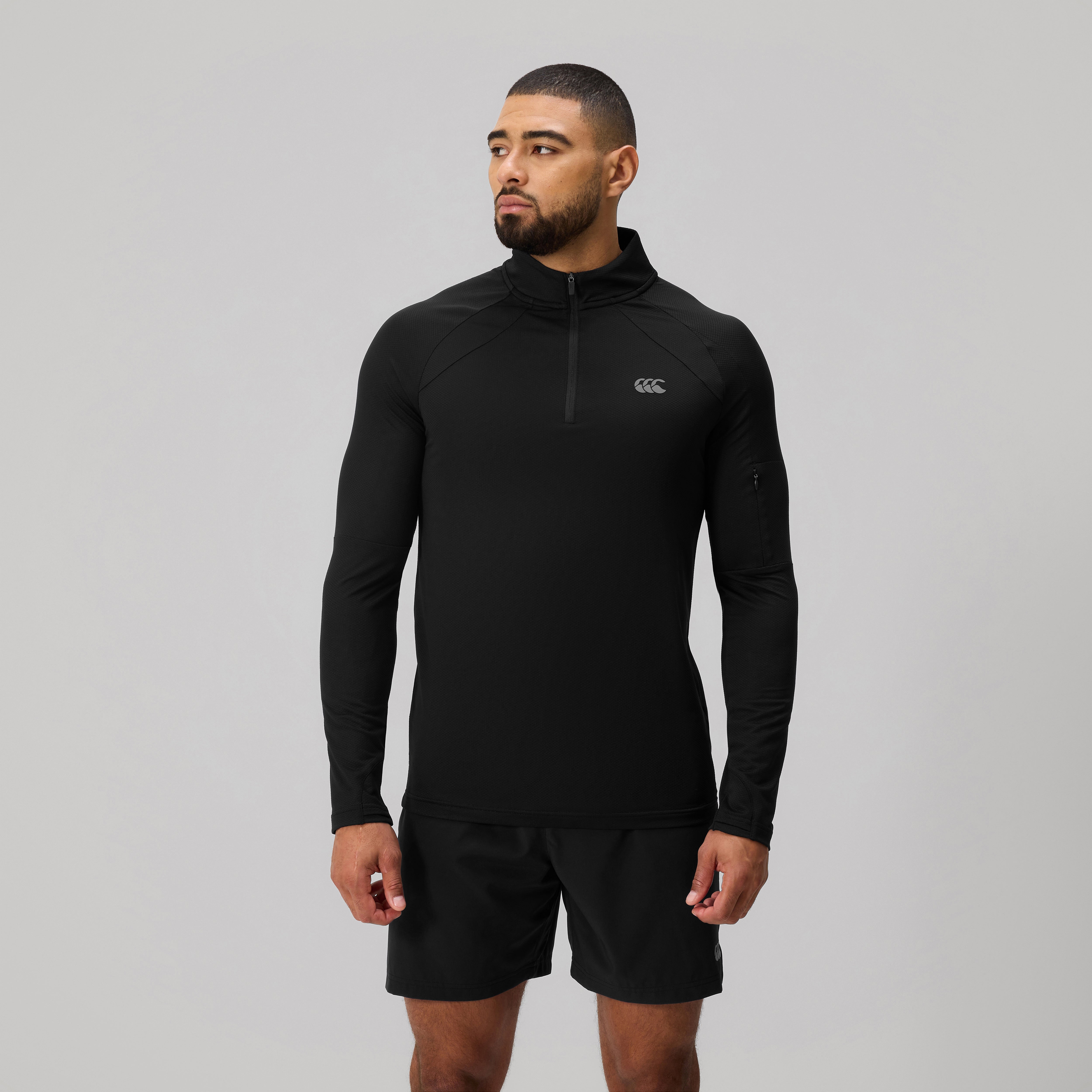 canterbury-tempo-quarter-zip-negro-sudadera-deportiva-de-media-cremallera-para-h image 3