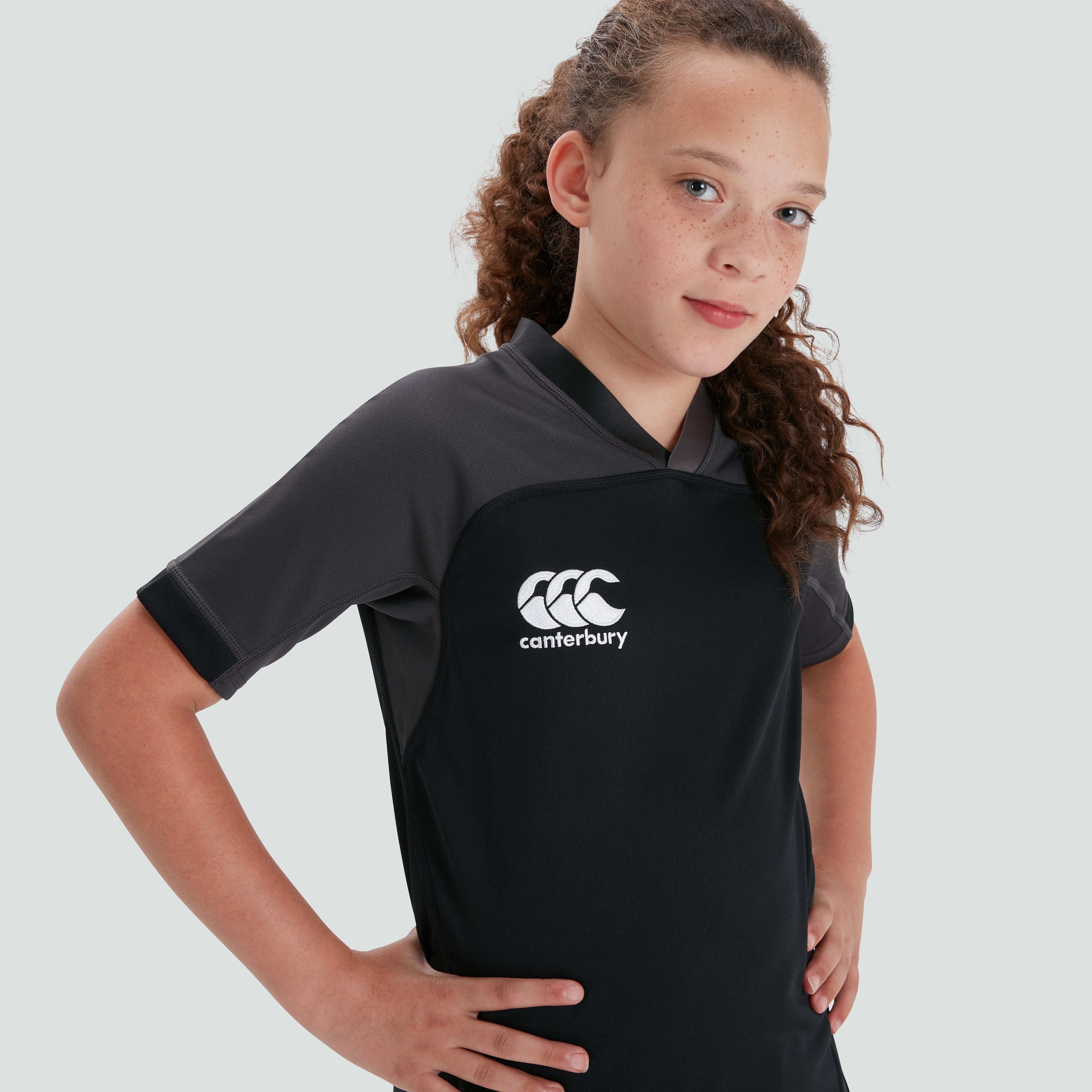 canterbury-vapodri-evader-camiseta-junior-unisex-negra image 4