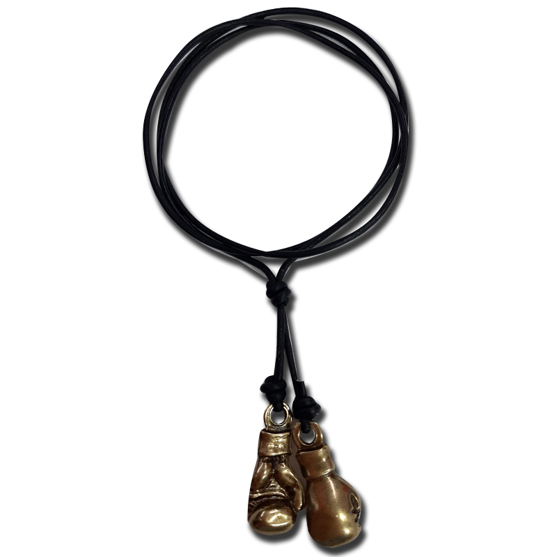 charlie-boxing-colgante-vintage-de-metal-y-piel image 3