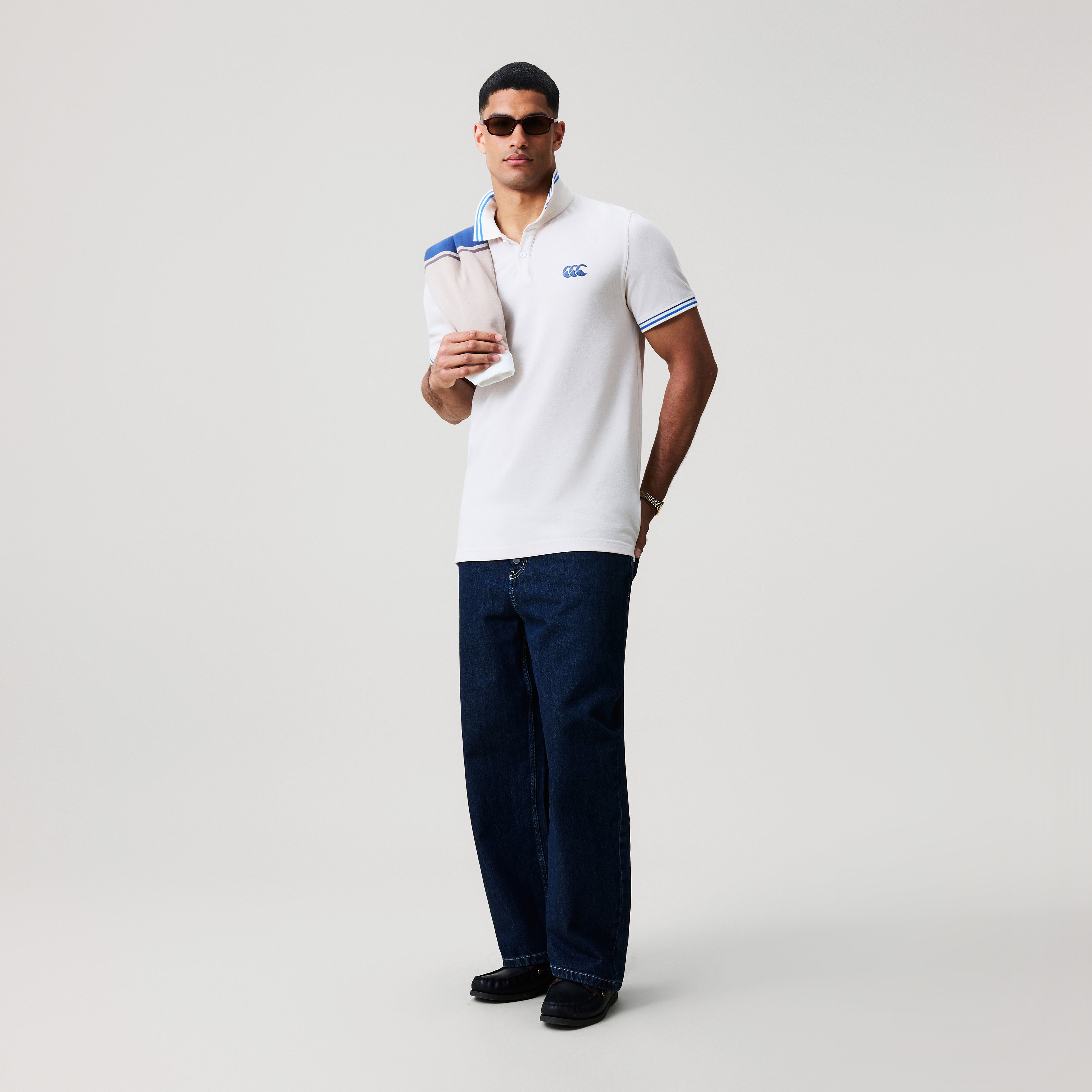 polo-canterbury-solid-pique-gris-para-hombre image 2