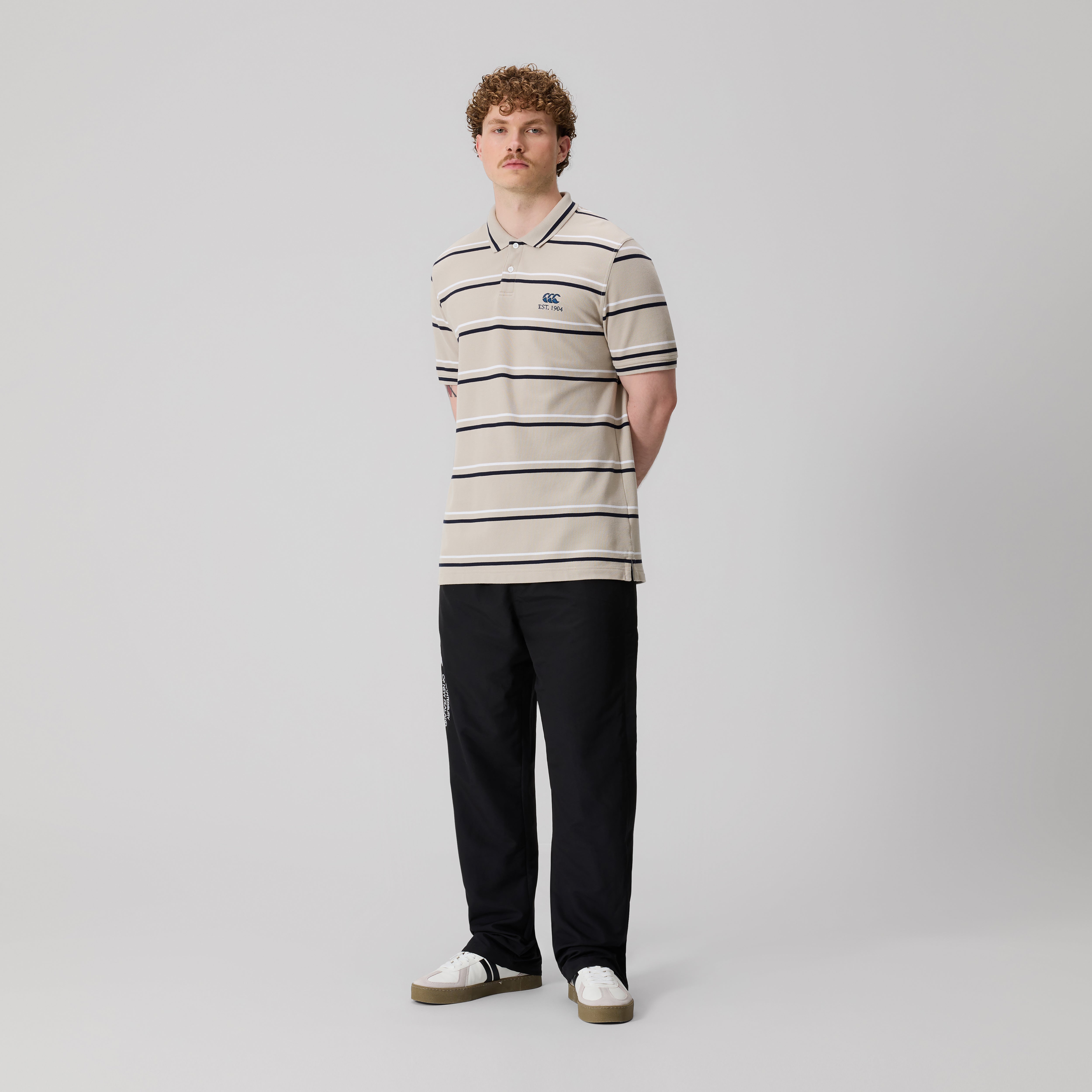 canterbury-multi-stripe-polo-beige-de-hombre image 3