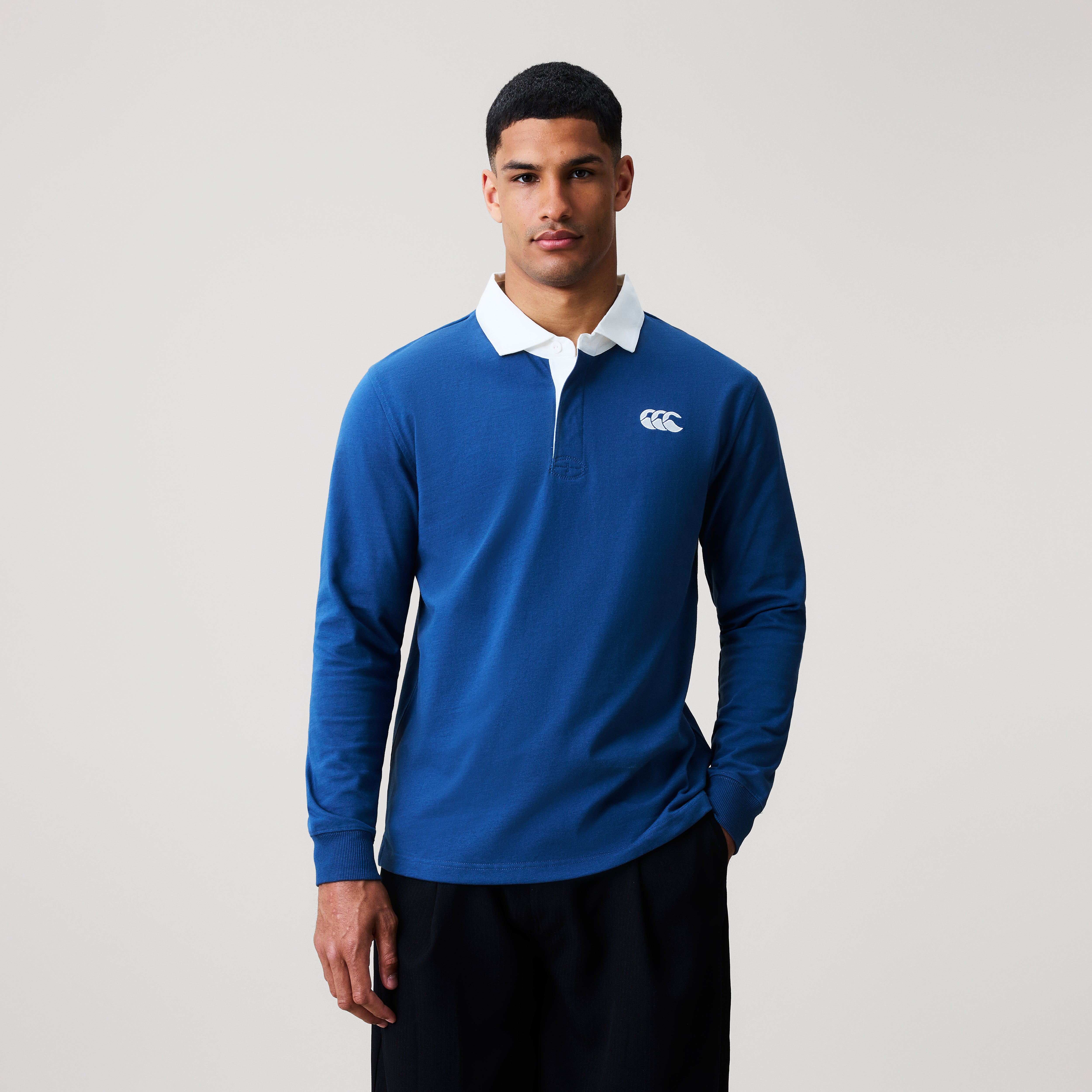 camiseta-de-rugby-canterbury-solid-dye-azul-para-hombre image 2